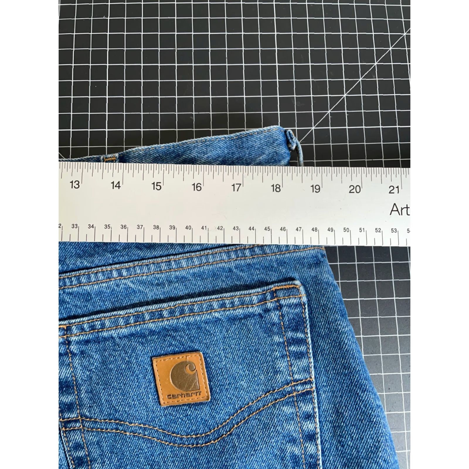 Carhartt VINTAGE Carhartt Jeans Men’s 36 x 30 Regular Blue Denim Fleece-Lined 90s Grunge Y2K DST B155-DST Mens Size US 36 / EU 52 - 5 Thumbnail