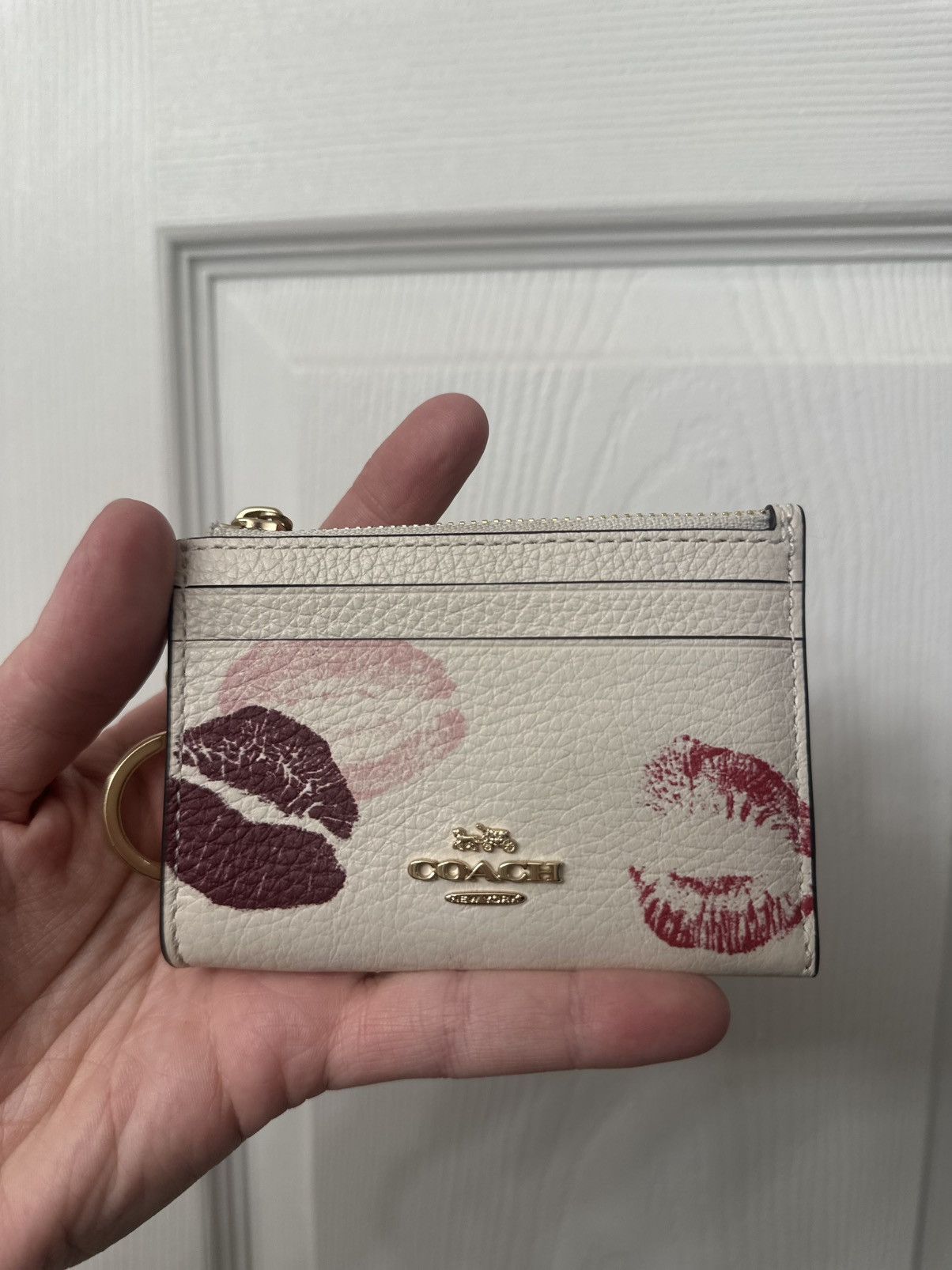 Coach Coach Mini Id Skinny Case With Lips Print Size ONE SIZE - 1 Thumbnail