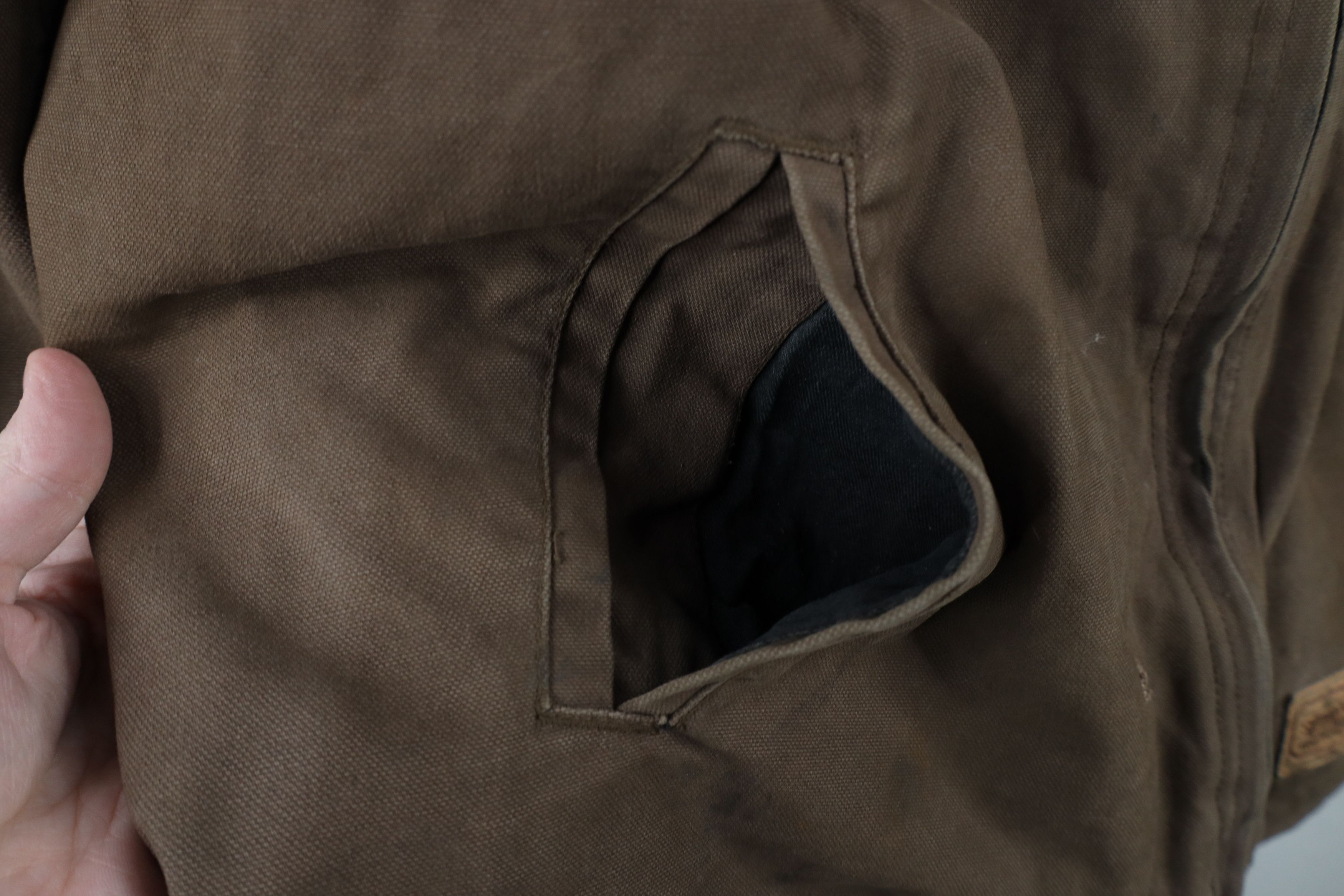 Vintage Vintage Streetwear Pile Fleece Lined Hooded Canvas Jacket Size US XL / EU 56 / 4 - 7 Thumbnail