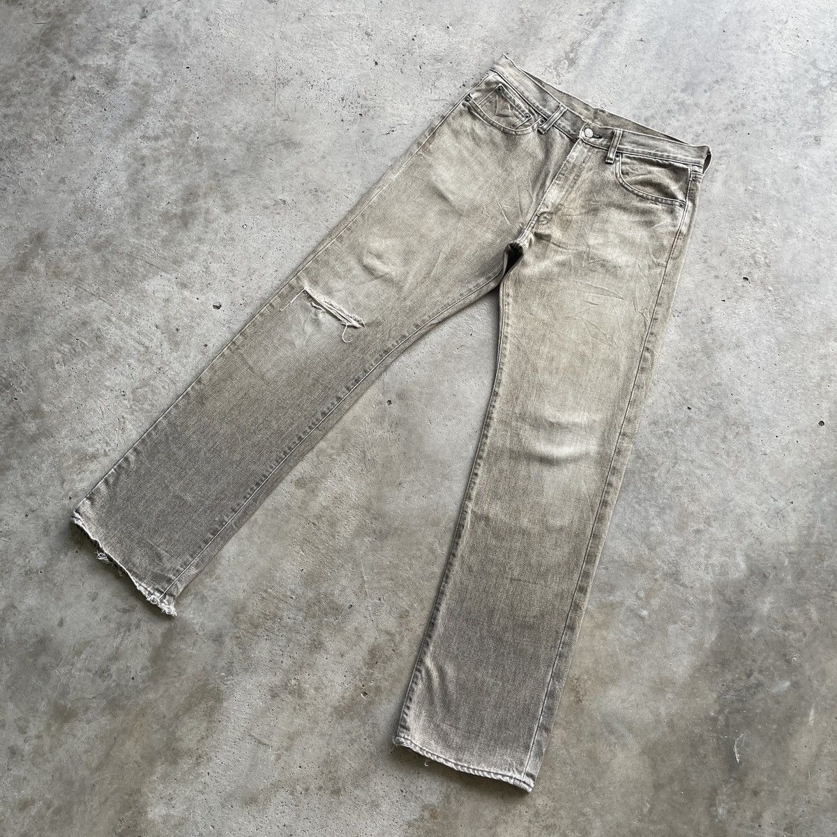 Japanese Brand Vintage Japan Distressed Eagle Logo Faded Jeans Denim Pants Size US 32 / EU 48 - 3 Thumbnail