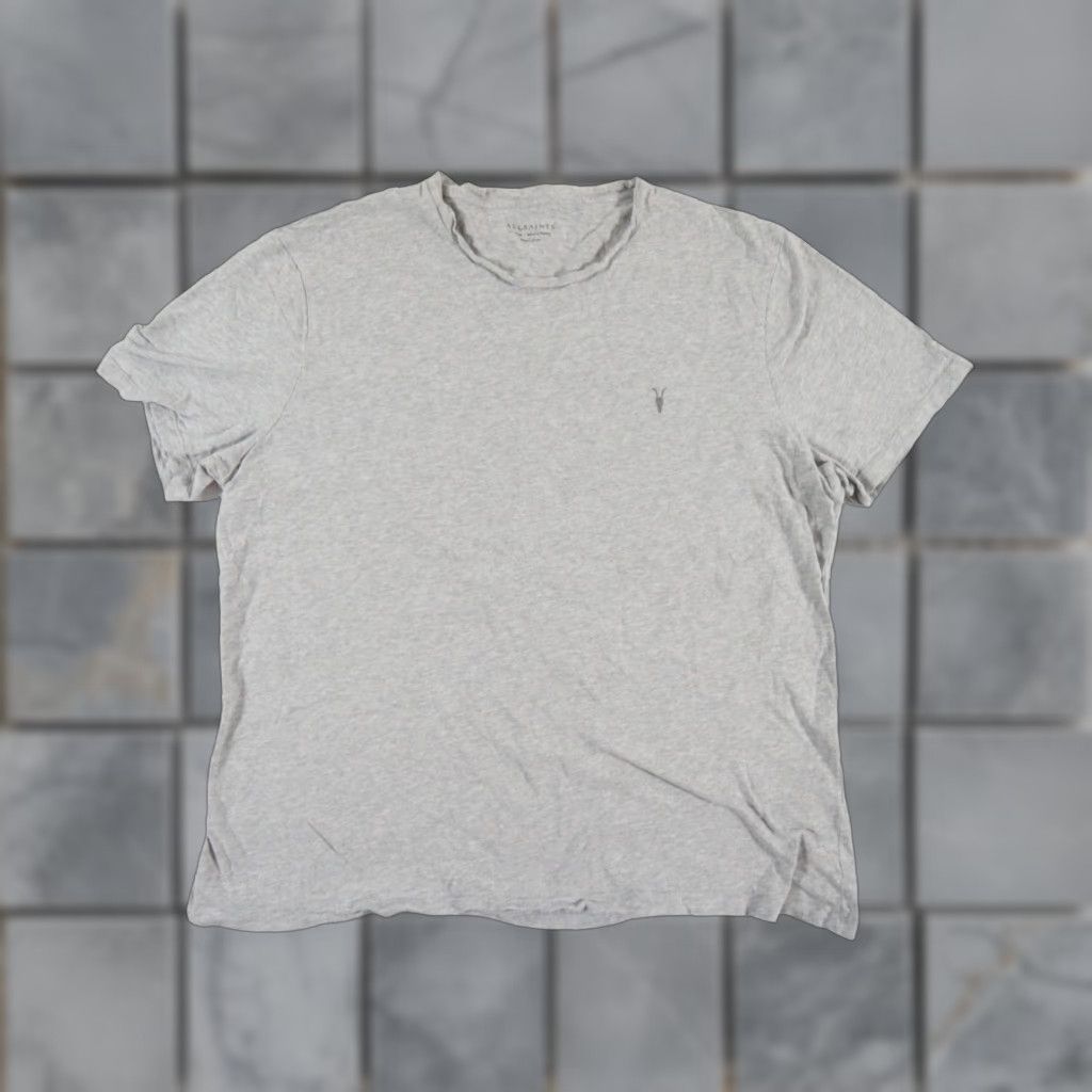 Allsaints VINTAGE AllSaints Men's Crew Neck T-Shirt 2XL Gray Cotton Logo Short Sleeve Casual Size US XXL / EU 58 / 5 - 1 Thumbnail