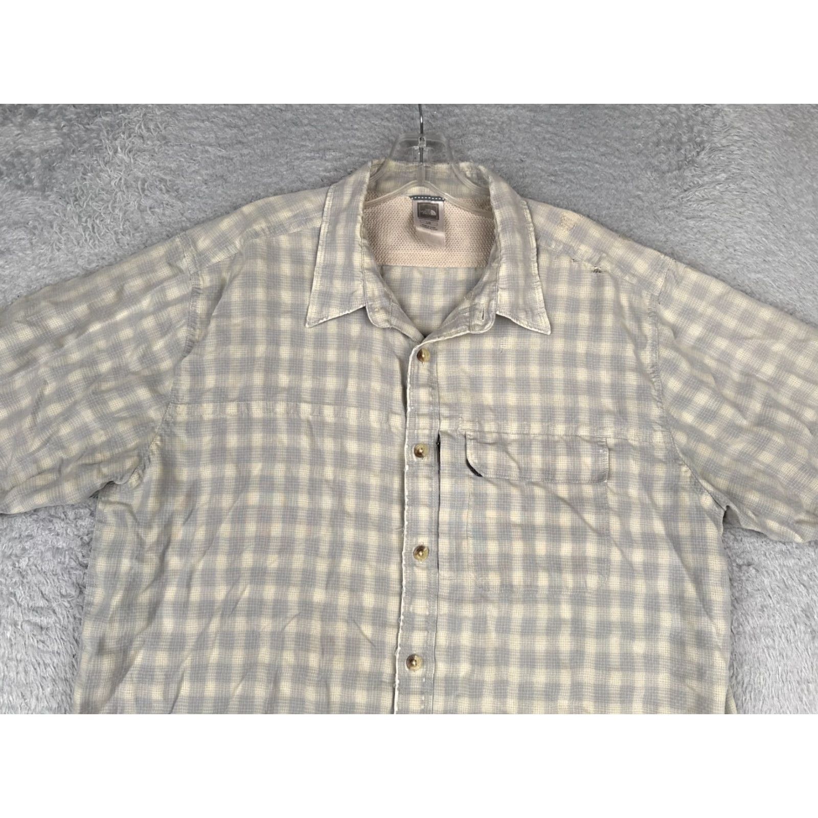 The North Face The North Face Shirt Men L Blue Plaid Button-Up Short Sleeve Casual Outdoors Size US L / EU 52-54 / 3 - 4 Thumbnail