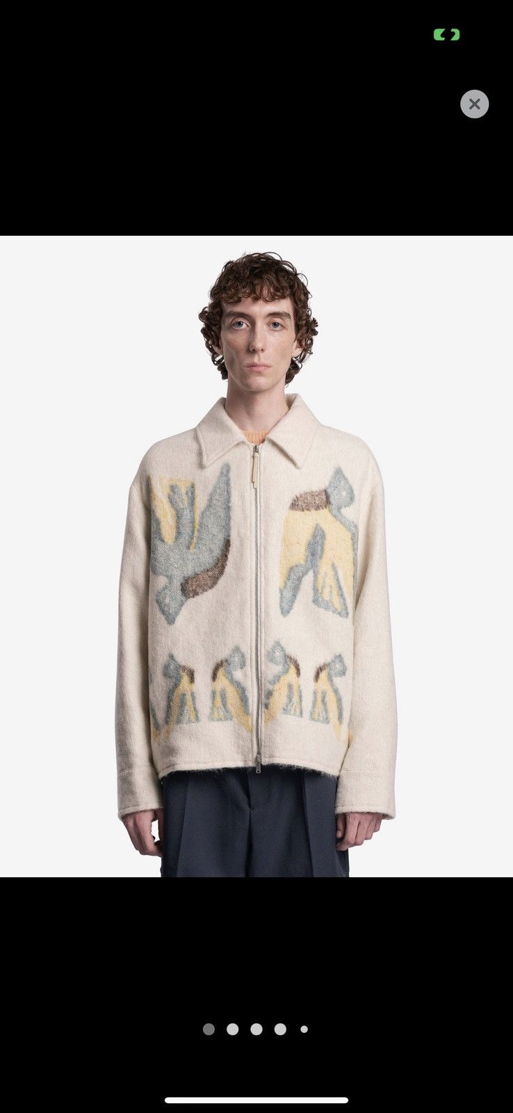 Jil Sander Wool Mohair Sports Jacket in Blue Fly Catcher Size US M / EU 48-50 / 2 - 1 Thumbnail
