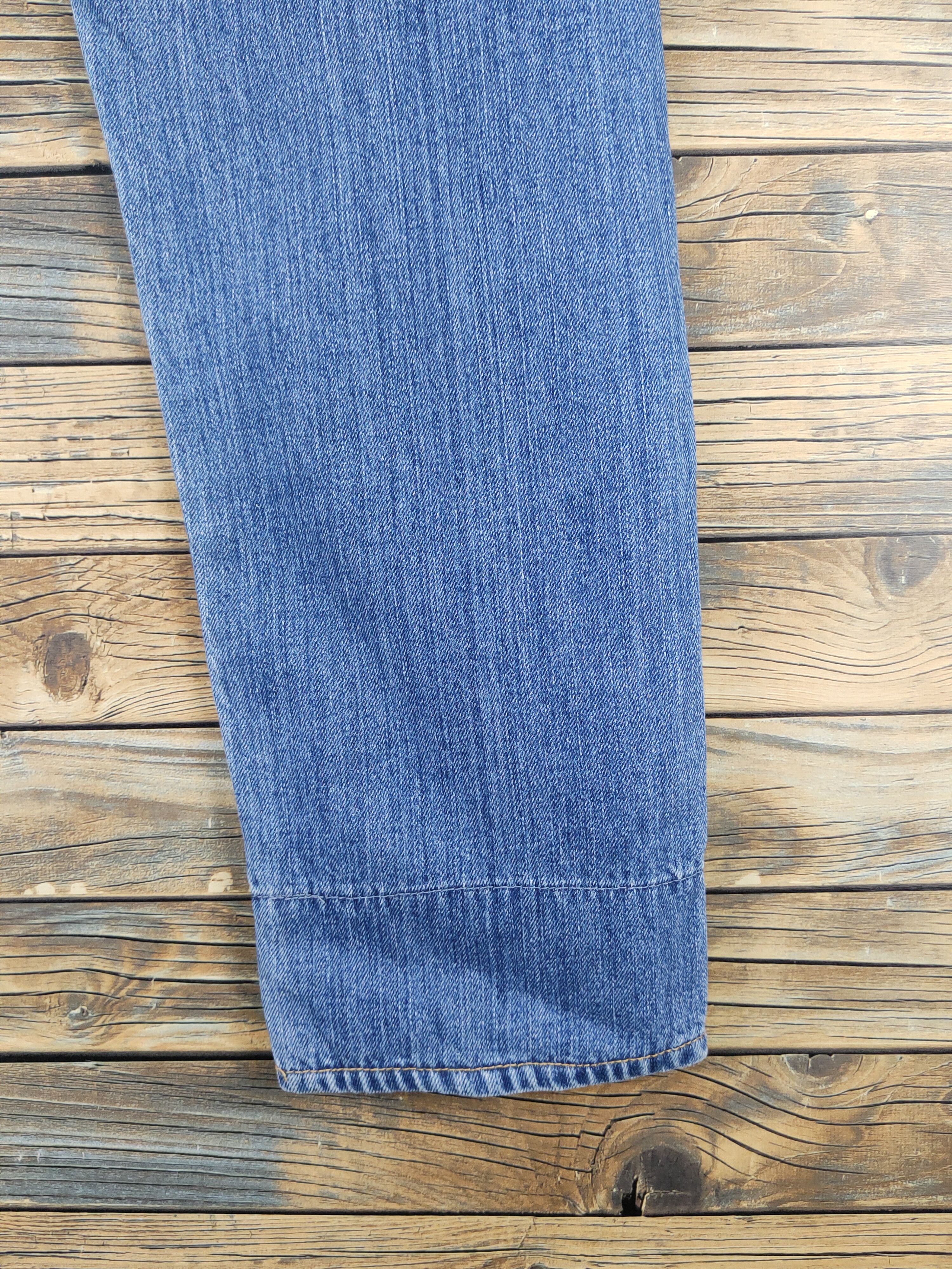 Japanese Brand × Vintage Pinc Ponc Blue Distressed Ripped Patch Jeans #1309 Size 33" - 11 Thumbnail