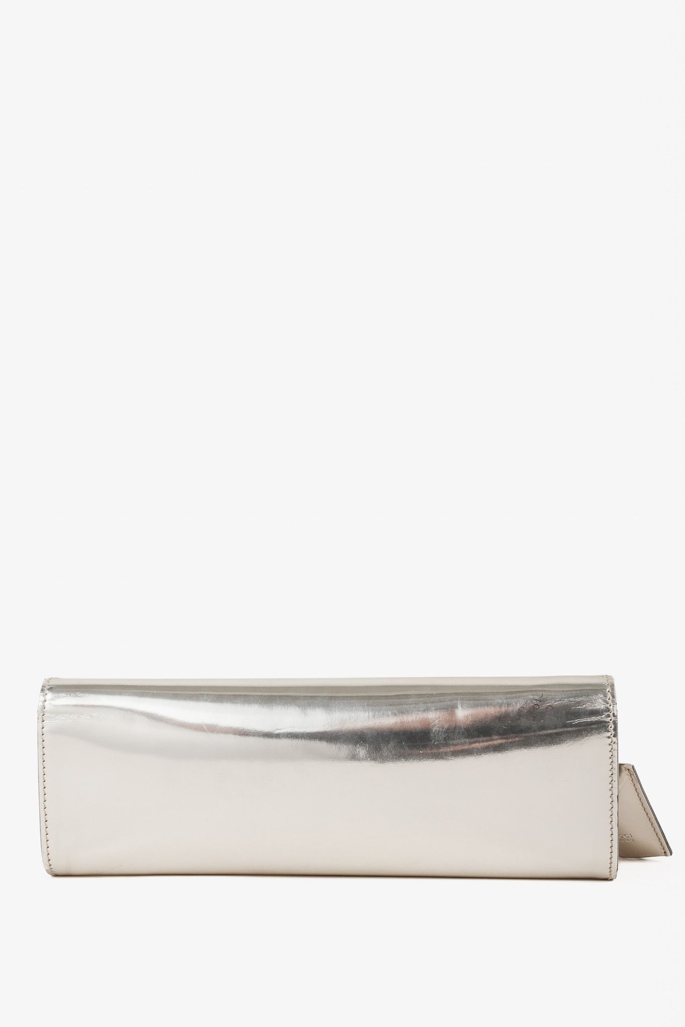 Gucci Gucci Vintage Silver Mirror Metallic Padlock Clutch Size ONE SIZE - 3 Thumbnail