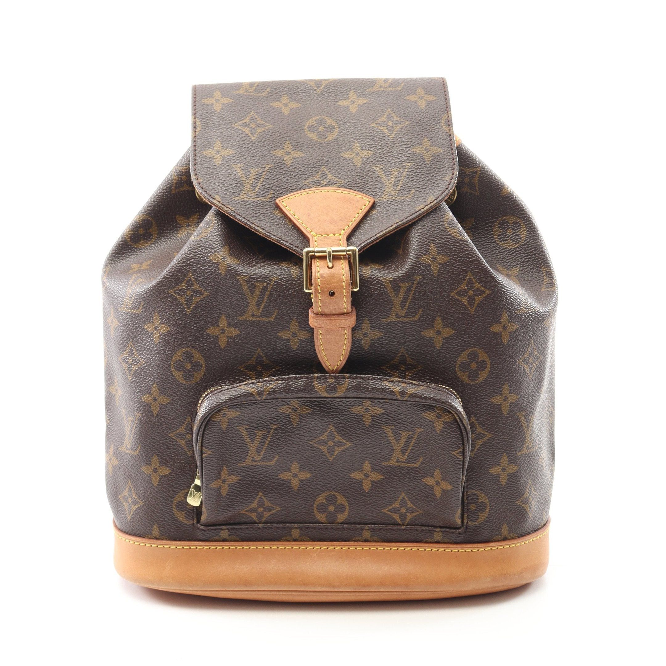 Louis Vuitton Louis Vuitton Montsouris Mm Monogram Backpack Rucksack Leather Brown Size ONE SIZE - 1 Thumbnail