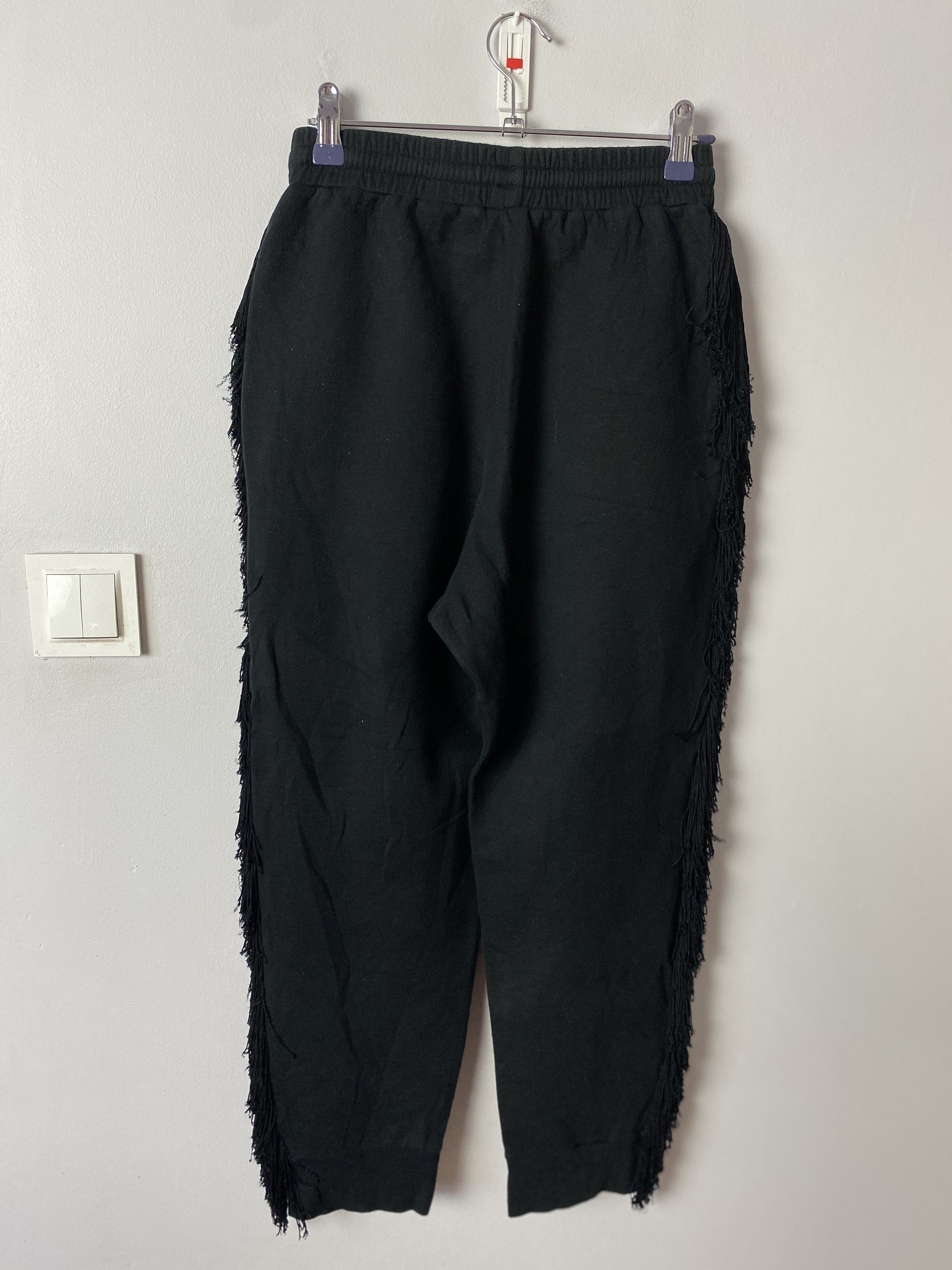 Stella McCartney Stella McCartney black fringe sweatpants cotton nylon Size 27" / US 4 / IT 40 - 4 Thumbnail
