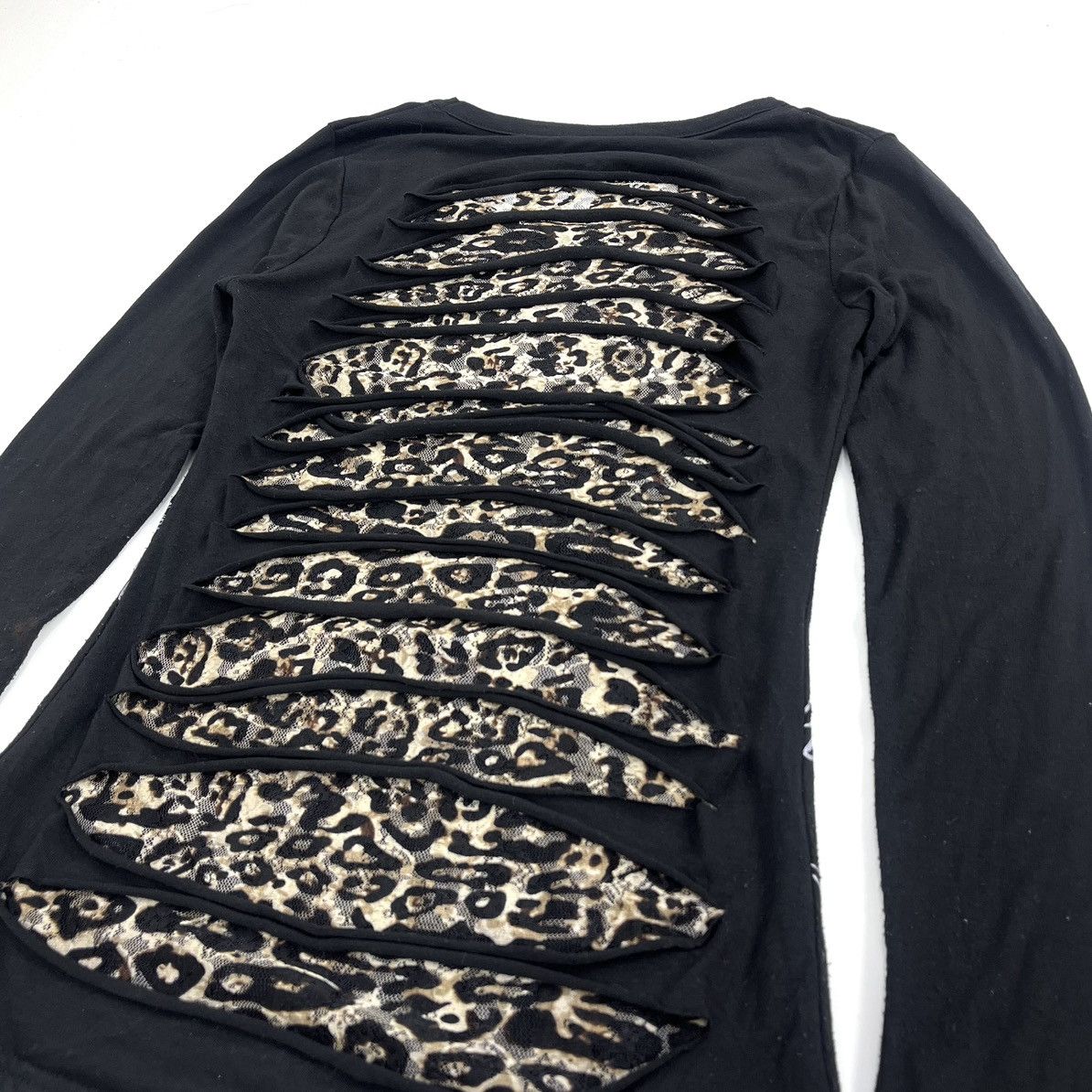 If Six Was Nine × Japanese Brand × Le Grande Bleu (L.G.B.) 2000s MKR Studded Leopard Poem Punk Lgb Style Longsleeve Size US M / EU 48-50 / 2 - 16 Thumbnail