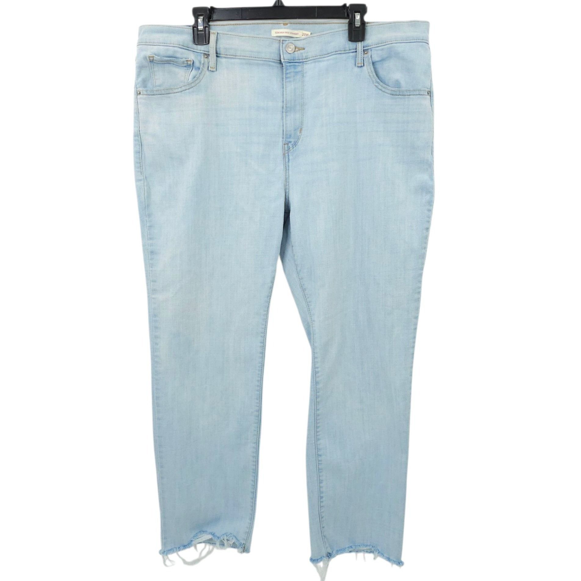 Levi's Levis 724 High Rise Straight Jeans Womens Size 20W Frayed He Size 39" - 1 Thumbnail