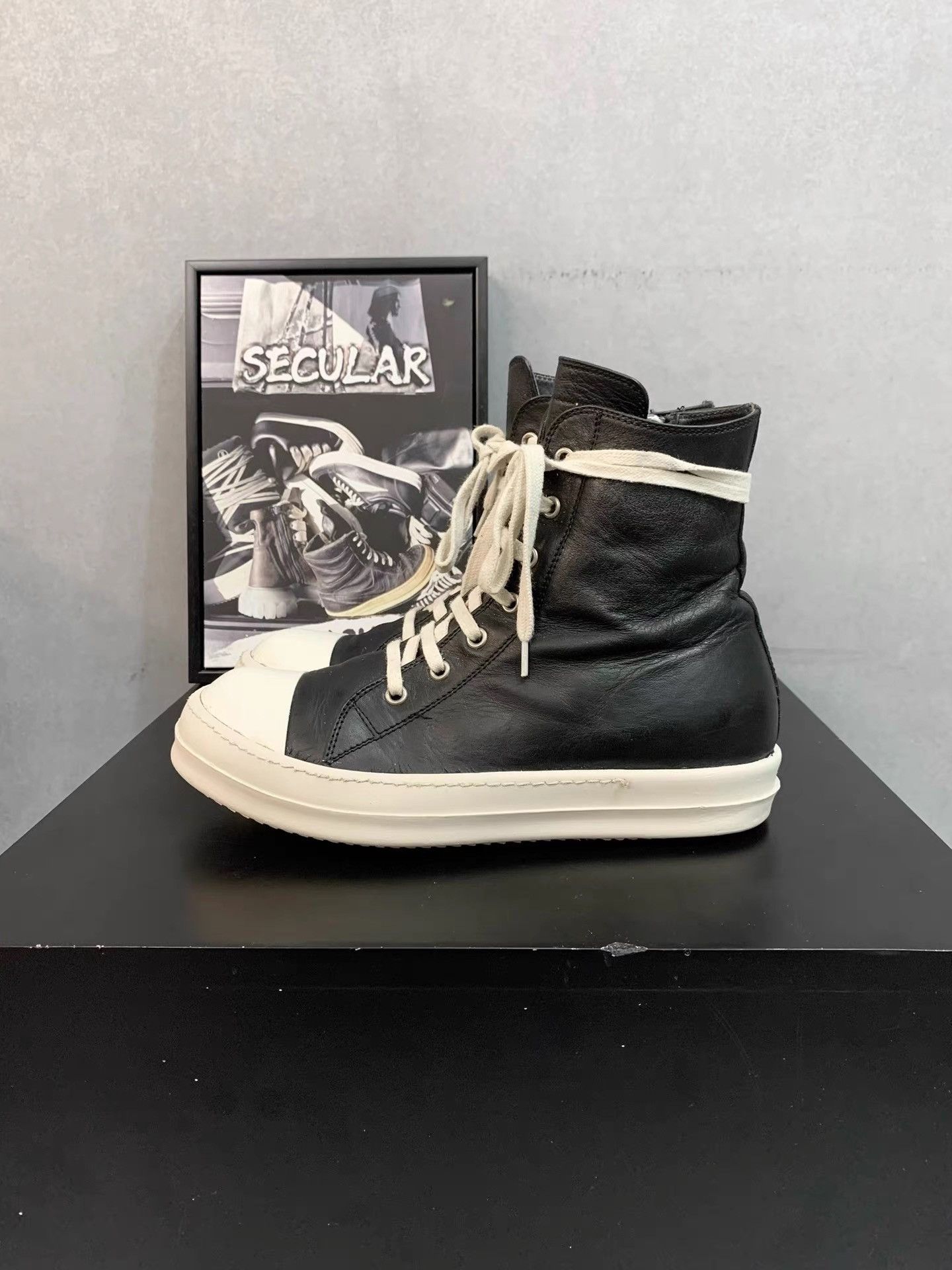 Rick Owens Rick Owens Leather Ramones K34 Size US 7 / EU 40 - 2 Thumbnail