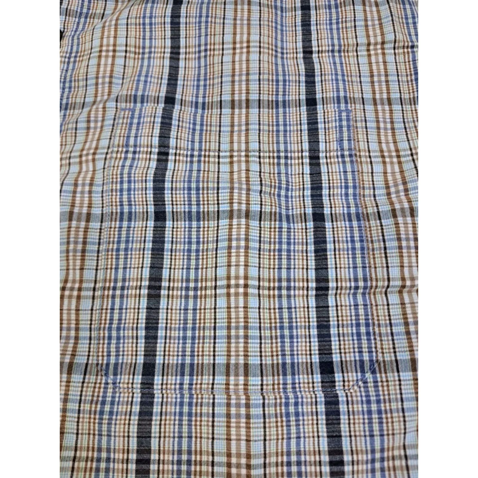 Vintage 5.11 Tactical Shirt Short Sleeve Snap Blue Plaid L Men Regular Large Chest Pocket Logo Snap Buttons Casual Workwear Travel Knit Cotton Polyester Size US L / EU 52-54 / 3 - 5 Thumbnail