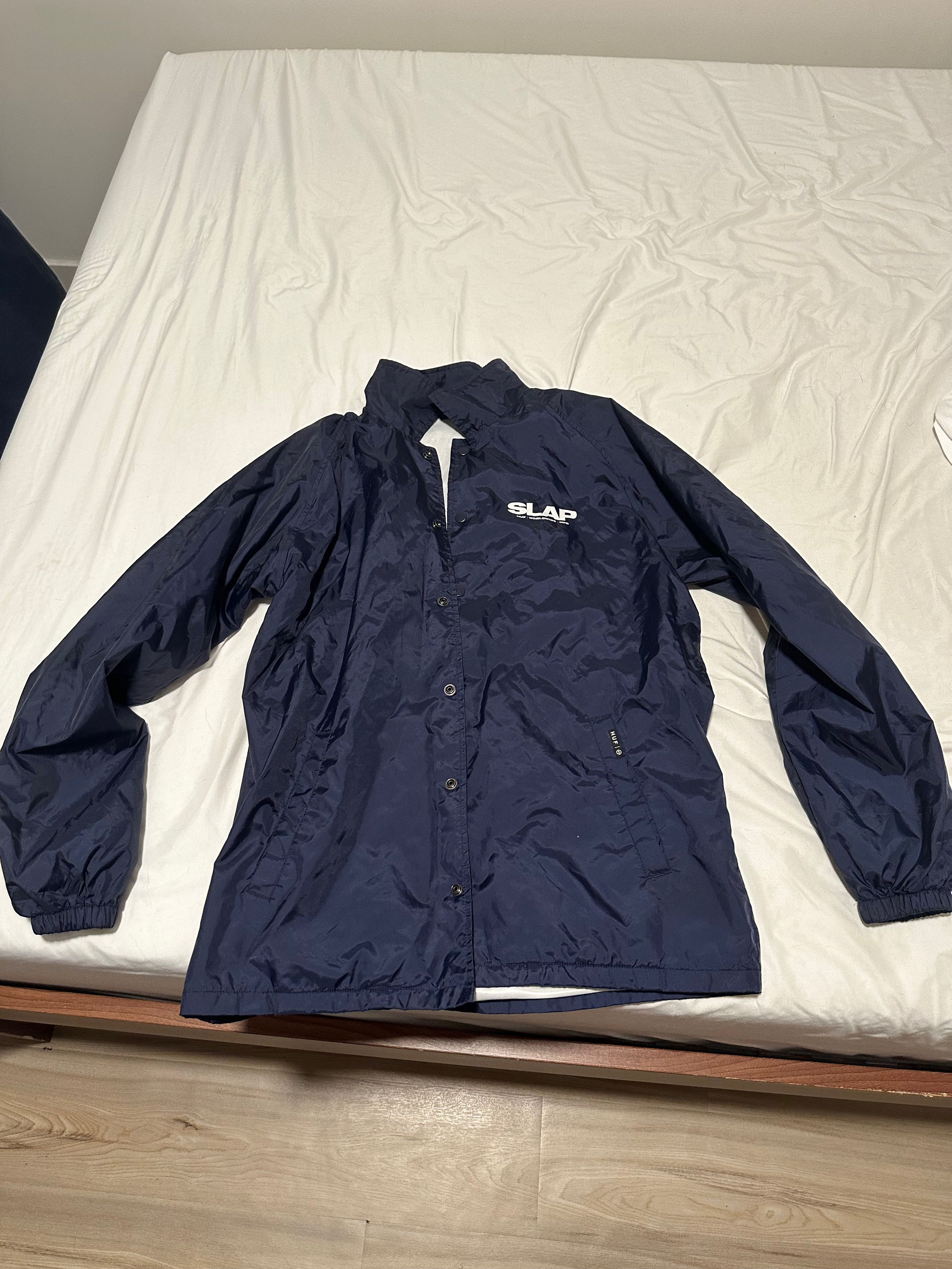 Huf HUF X SLAP COACHES JACKET NAVY Size US L / EU 52-54 / 3 - 3 Thumbnail