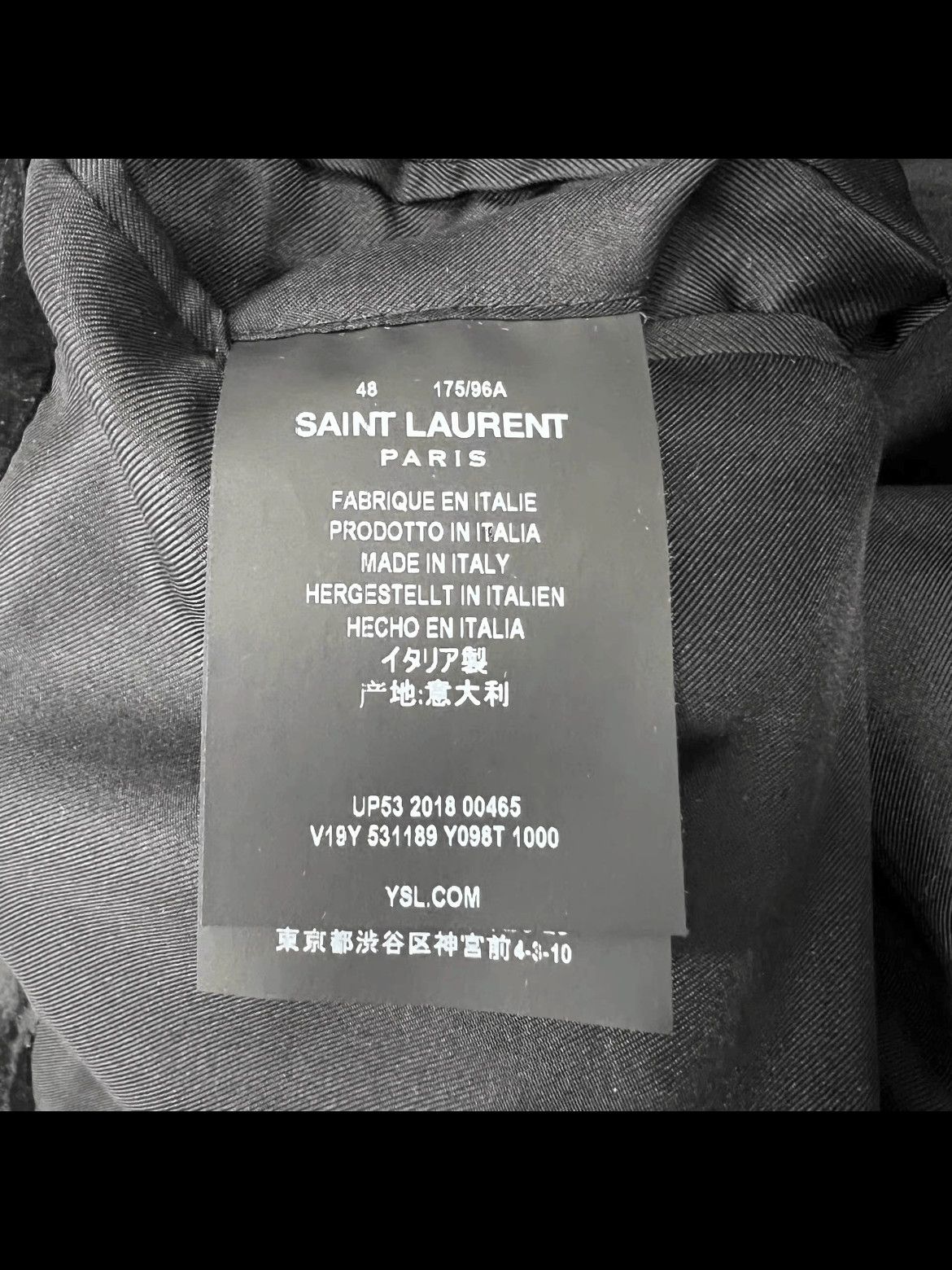 Saint Laurent Paris Sz 48 Saint Laurent Paris 18AW Golder Lining Velvet Jacket Size US M / EU 48-50 / 2 - 4 Thumbnail