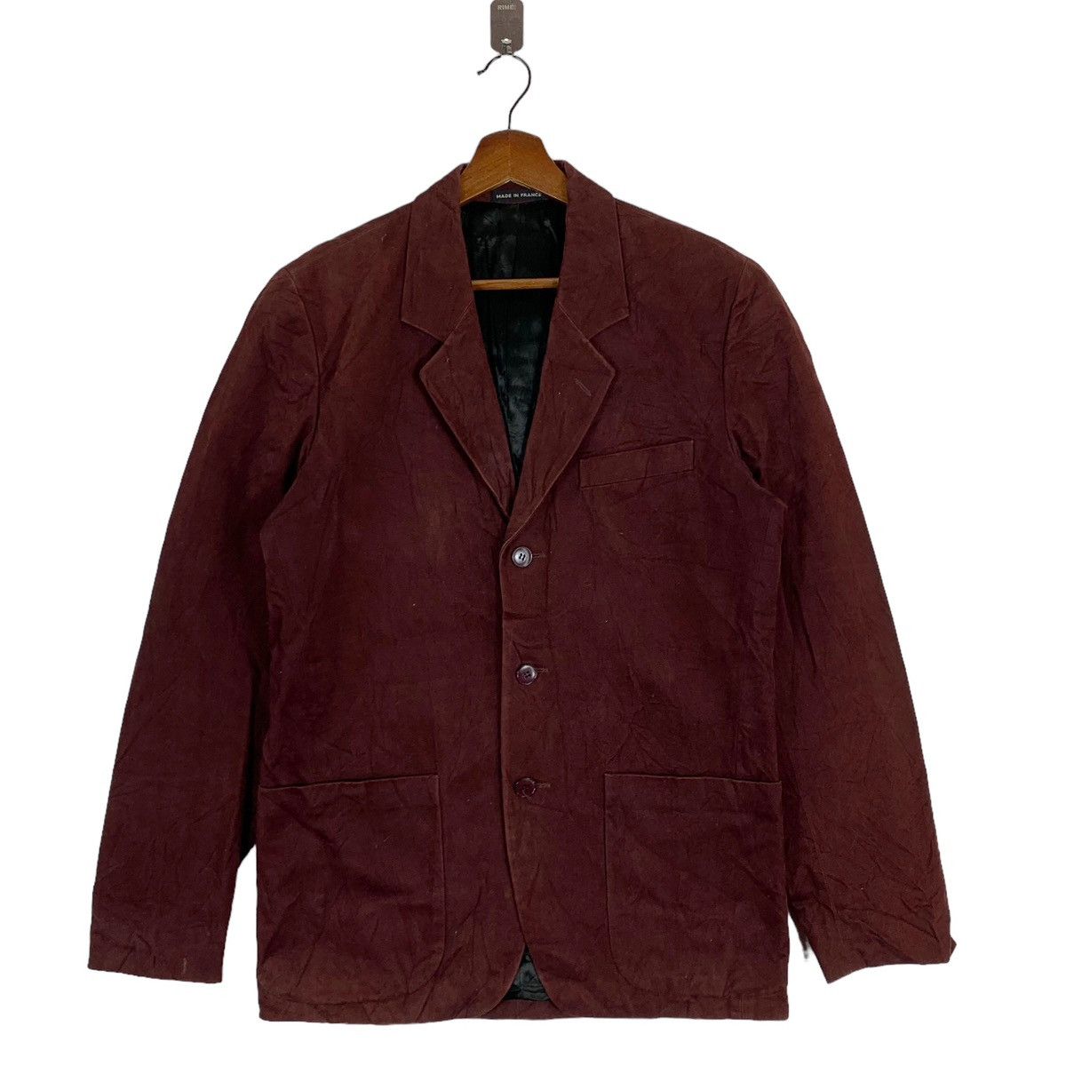 Designer × agnes b. Vintage Agnes B Homme Paris Maroon Button Jacket Size US M / EU 48-50 / 2 - 1 Thumbnail