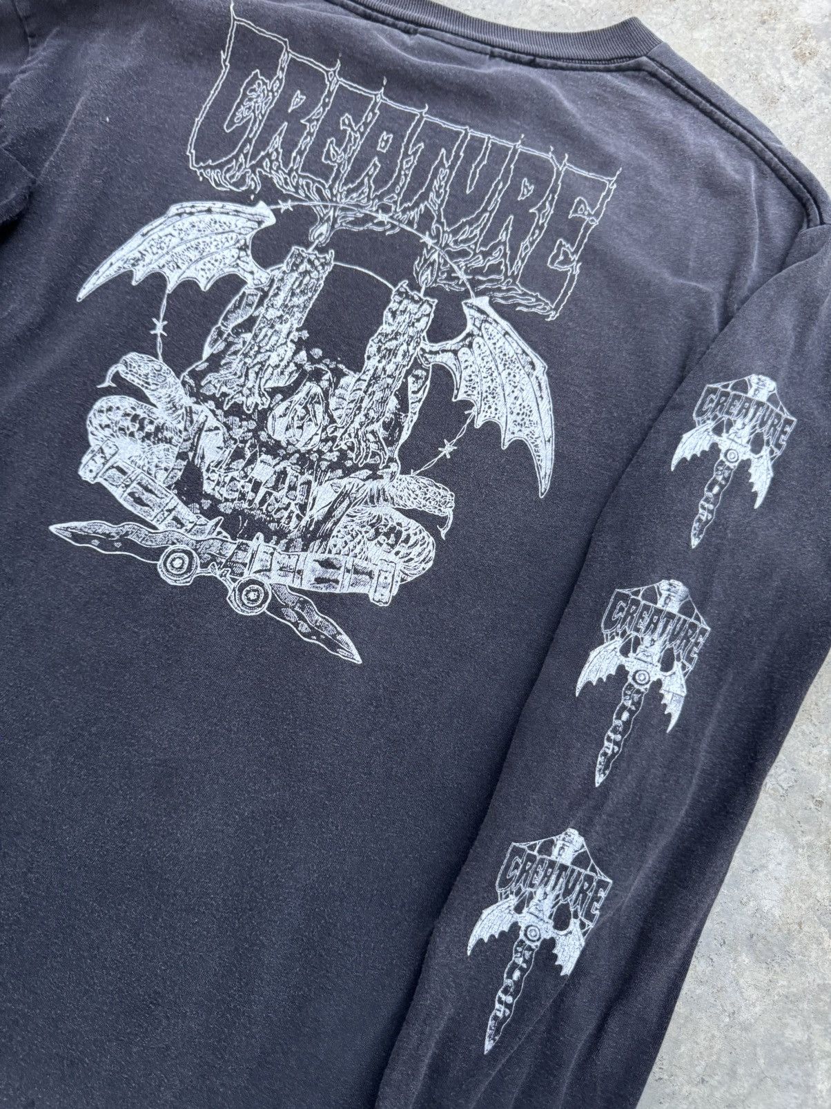Creature Skateboards Creature Skateboard Long Sleeve Nhs Tag Vintage Tee Size US M / EU 48-50 / 2 - 2 Thumbnail