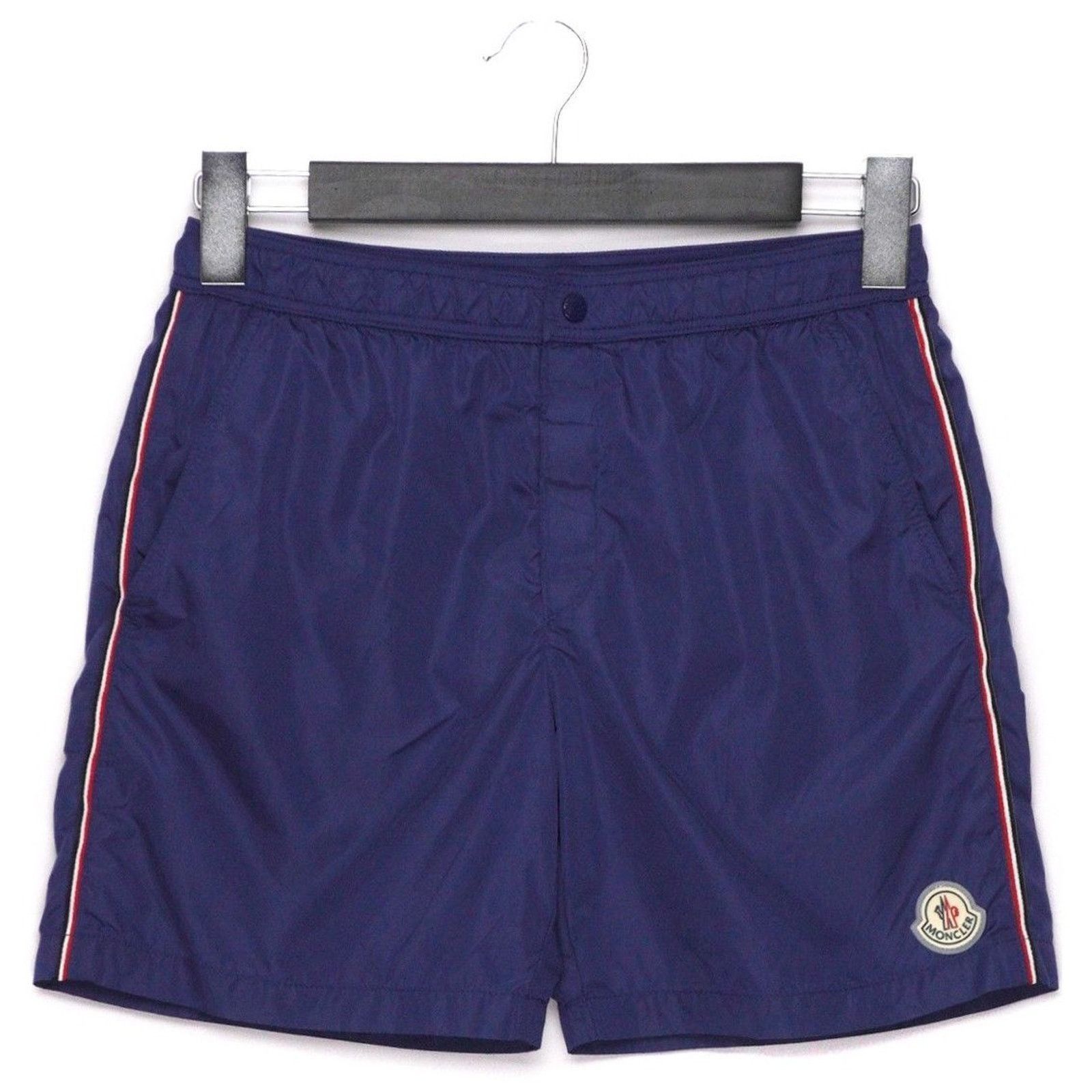 Moncler Moncler Solid Nylon Logo Boxer w/ Stripe Shorts Size US 32 / EU 48 - 1 Thumbnail