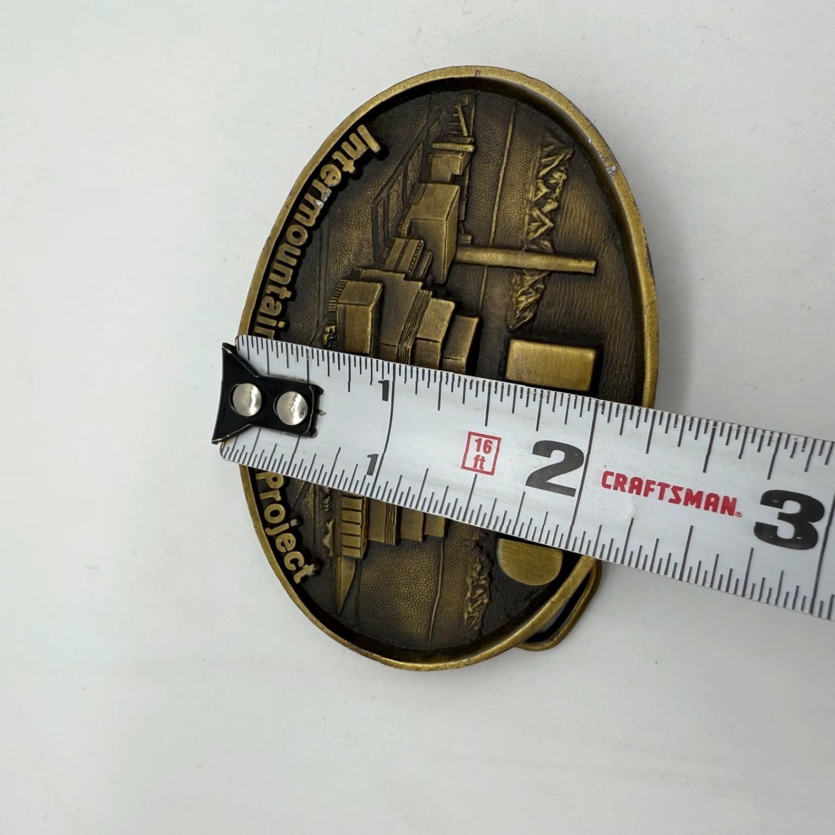 Vintage IPP Intermountain Power Project Brass Tone Oval Belt Buckle Mens Size ONE SIZE - 2 Thumbnail