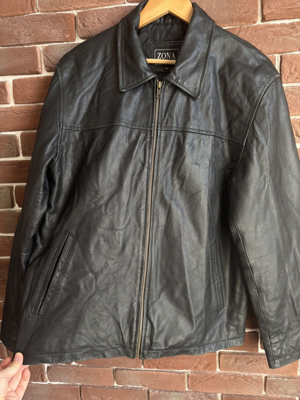 Leather Vintage Genuine Real Leather Jacket High Quality Rock Punk Size US M / EU 48-50 / 2 - 5 Thumbnail