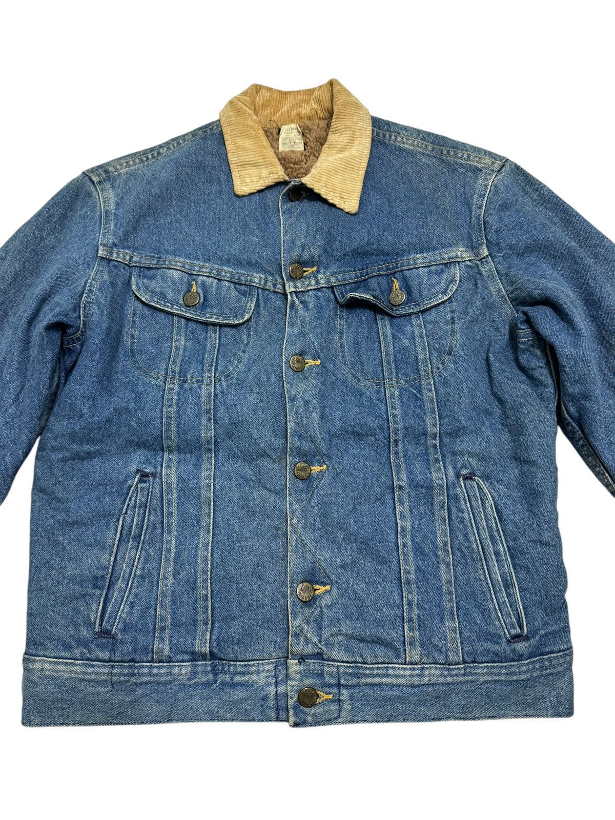 Lee Vintage Distressed Lee Raiders Sherpa Denim Jacket Size US S / EU 44-46 / 1 - 8 Thumbnail
