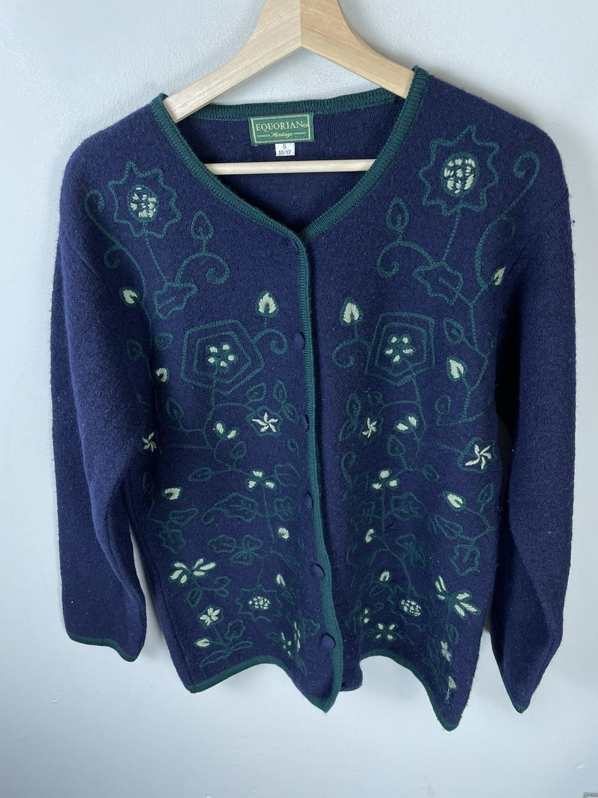 Vintage Vintage Heritage Vine Whirl Knit Cardigan Sweater Size US S / EU 44-46 / 1 - 1 Thumbnail