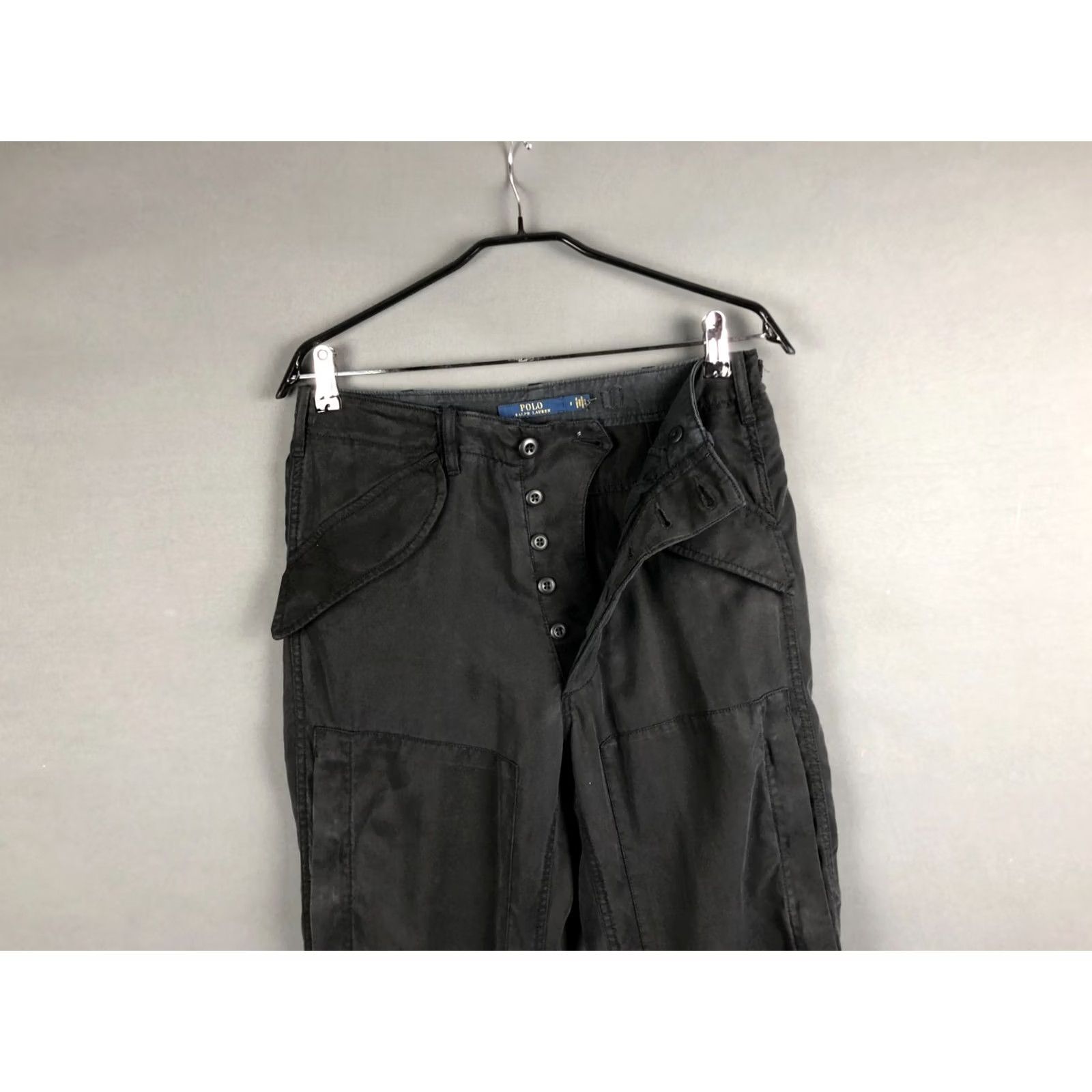 Ralph Lauren Ralph Lauren Women's Cargo Pants Size 2 Black Lyocell Cargo Pants Regular Small words adjusted Size 26" / US 2 / IT 38 - 5 Thumbnail