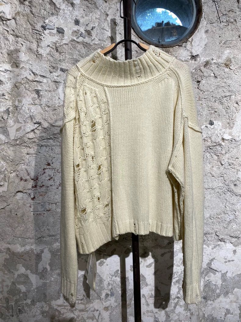 Y's Y's Beige Disruptive Sweater Size XS / US 0-2 / IT 36-38 - 2 Thumbnail