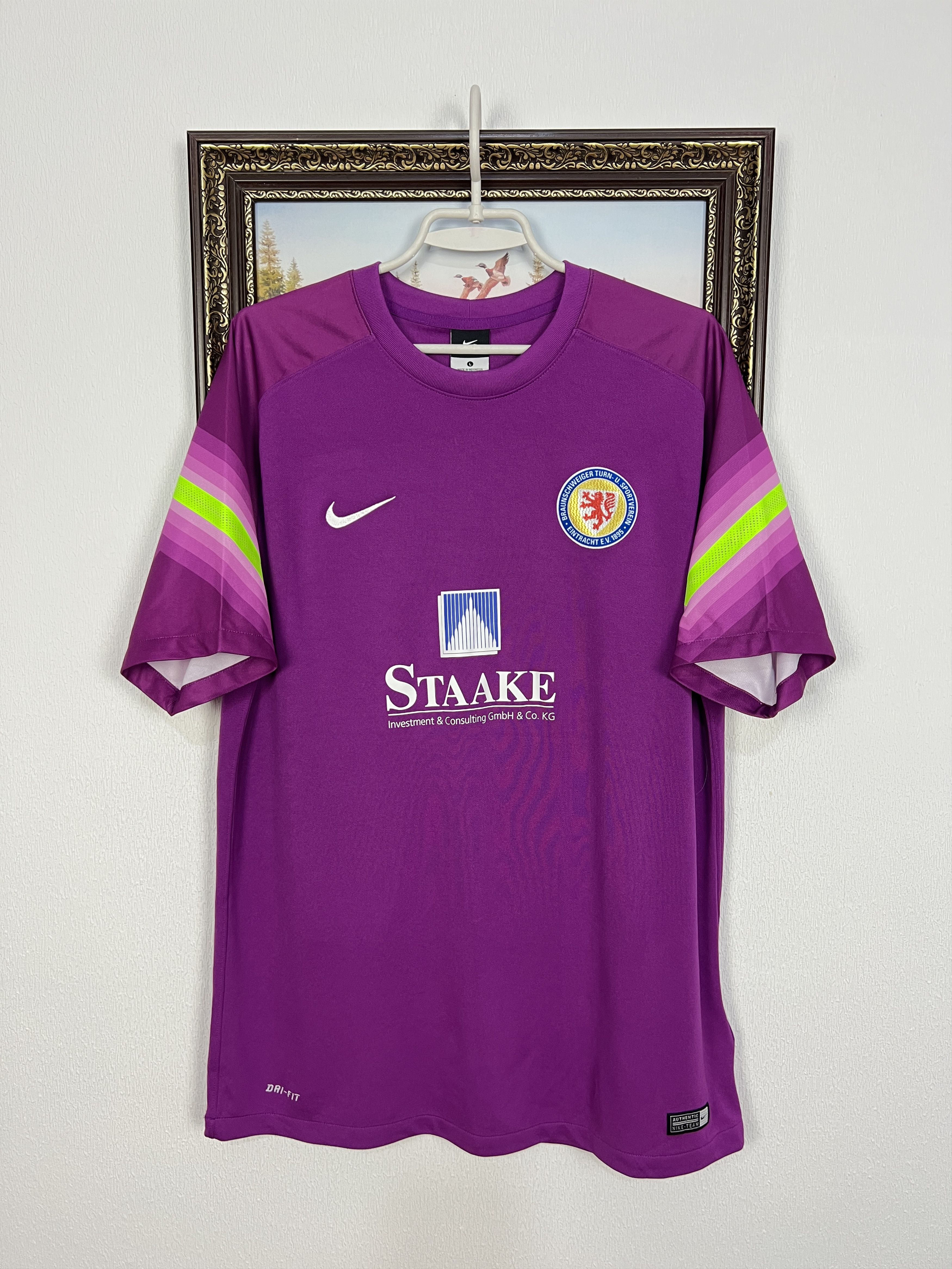 Nike Eintracht Braunschweig Football Shirt Soccer Nike Jersey Size US L / EU 52-54 / 3 - 1 Thumbnail
