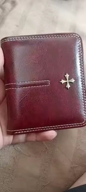 Japanese Brand Mitsuoka x Eno Y2K Leather Cross Wallet (burgundy) Size ONE SIZE - 6 Thumbnail
