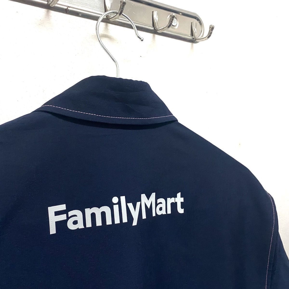 Japanese Brand × Uniform Wares Like New NOS Family Mart Short Sleeve Shirt Polos Zipper Up Size US L / EU 52-54 / 3 - 5 Thumbnail
