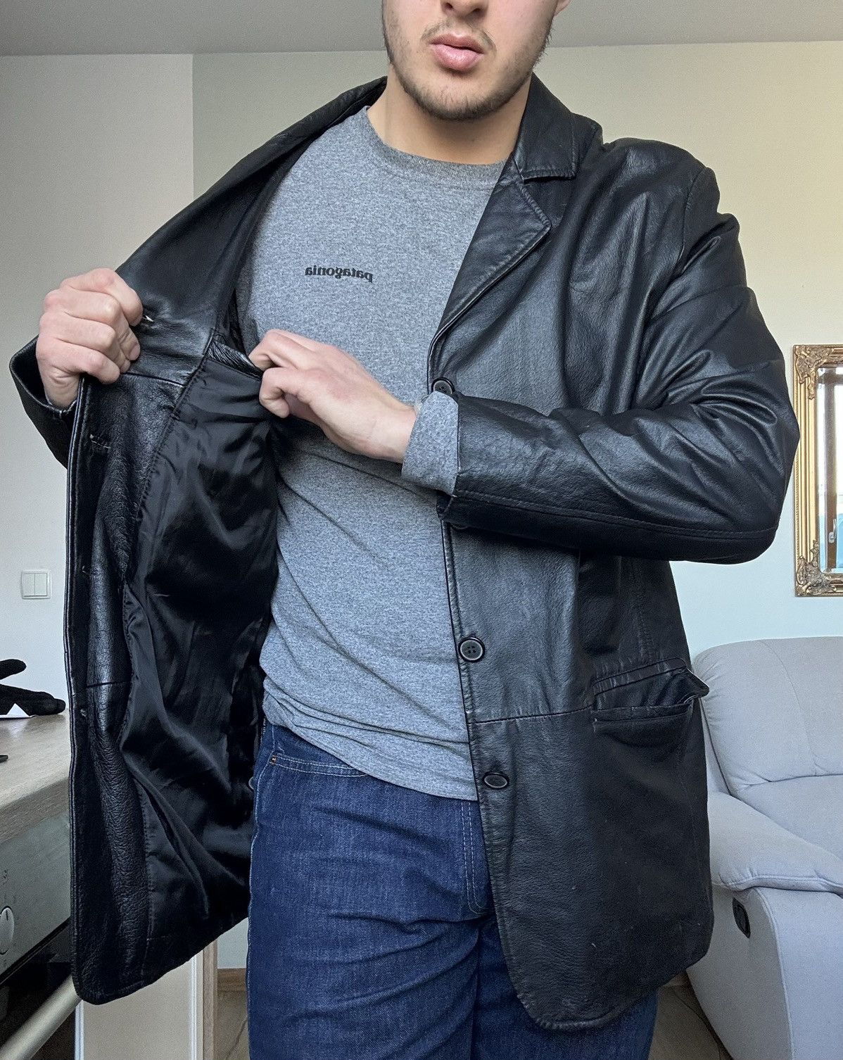Y'2 Leather Vintage Leather Jacket y2k 2000s 90s Avangard Size US L / EU 52-54 / 3 - 8 Thumbnail