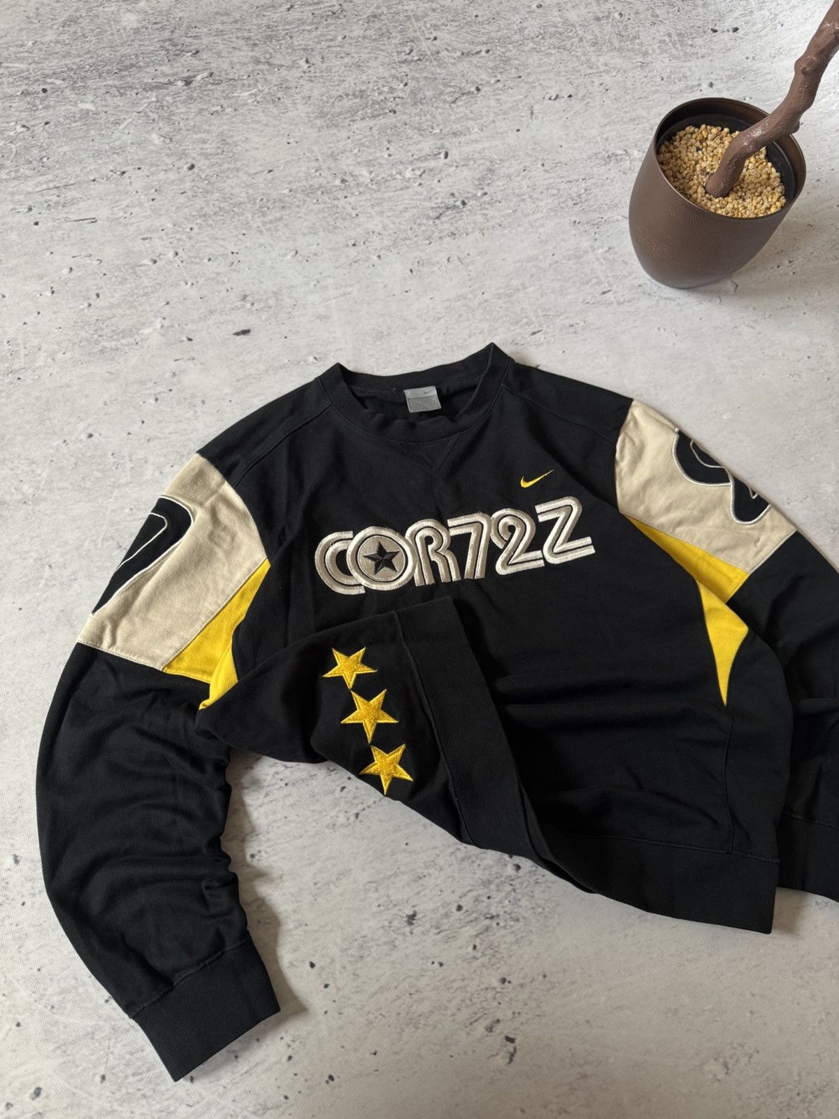 Nike × Vintage NIKE CORTEZ VINTAGE CENTER LOGO OVERSIZ BAGGY FIT SWEATSHIRT Size US M / EU 48-50 / 2 - 4 Thumbnail