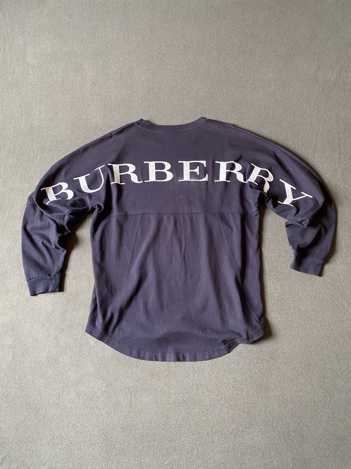 Burberry ❗️SOLD❗️Burberry Big Logo Sweatshirt Navy Blue Size US M / EU 48-50 / 2 - 1 Thumbnail