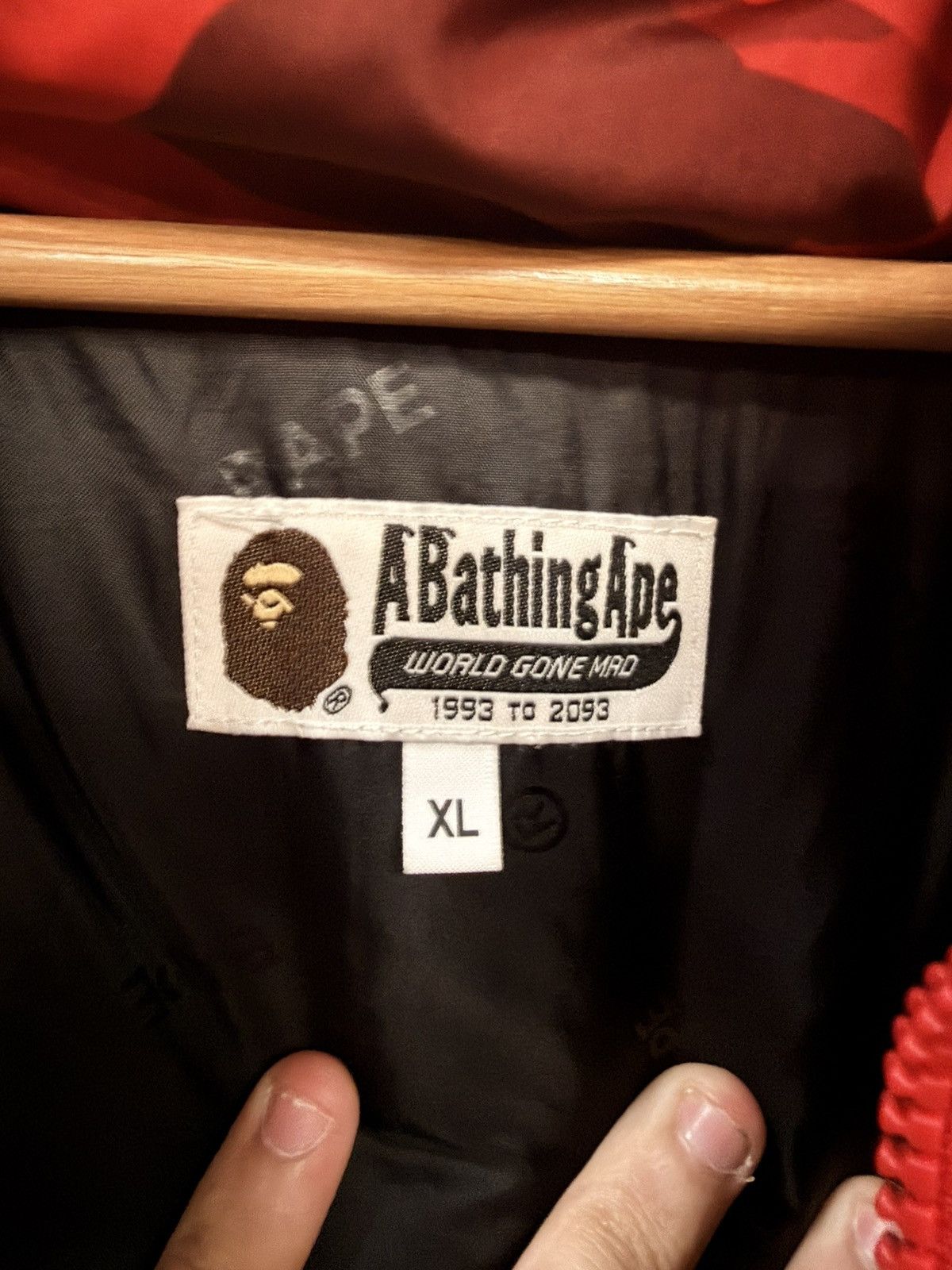 Bape Bape Red Camo Puffer Vest Size US XL / EU 56 / 4 - 4 Thumbnail