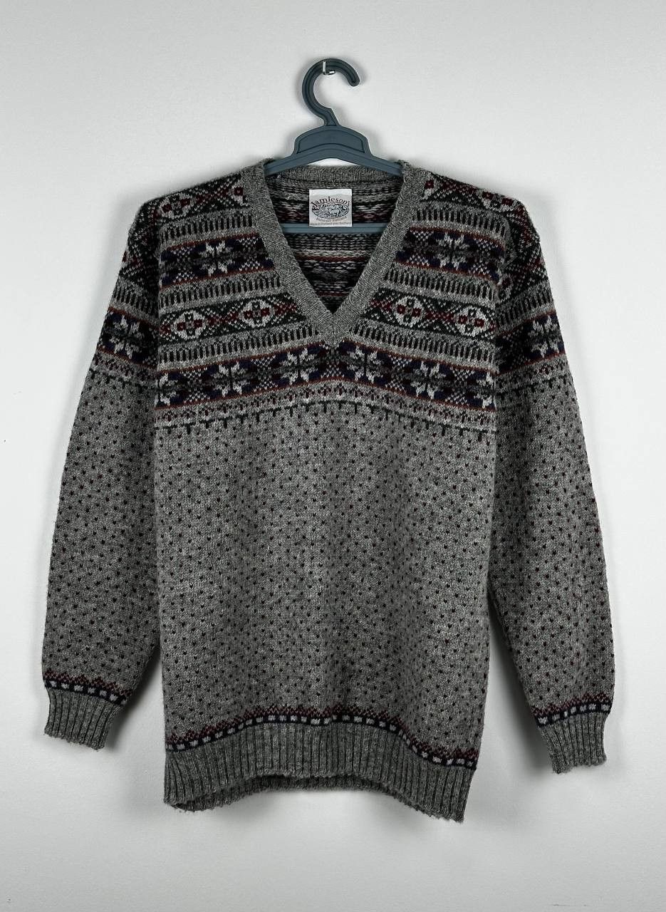 Jamiesons Of Shetland Jamiesons Fair Isle Wool Knitted Sweater Size US M / EU 48-50 / 2 - 1 Thumbnail