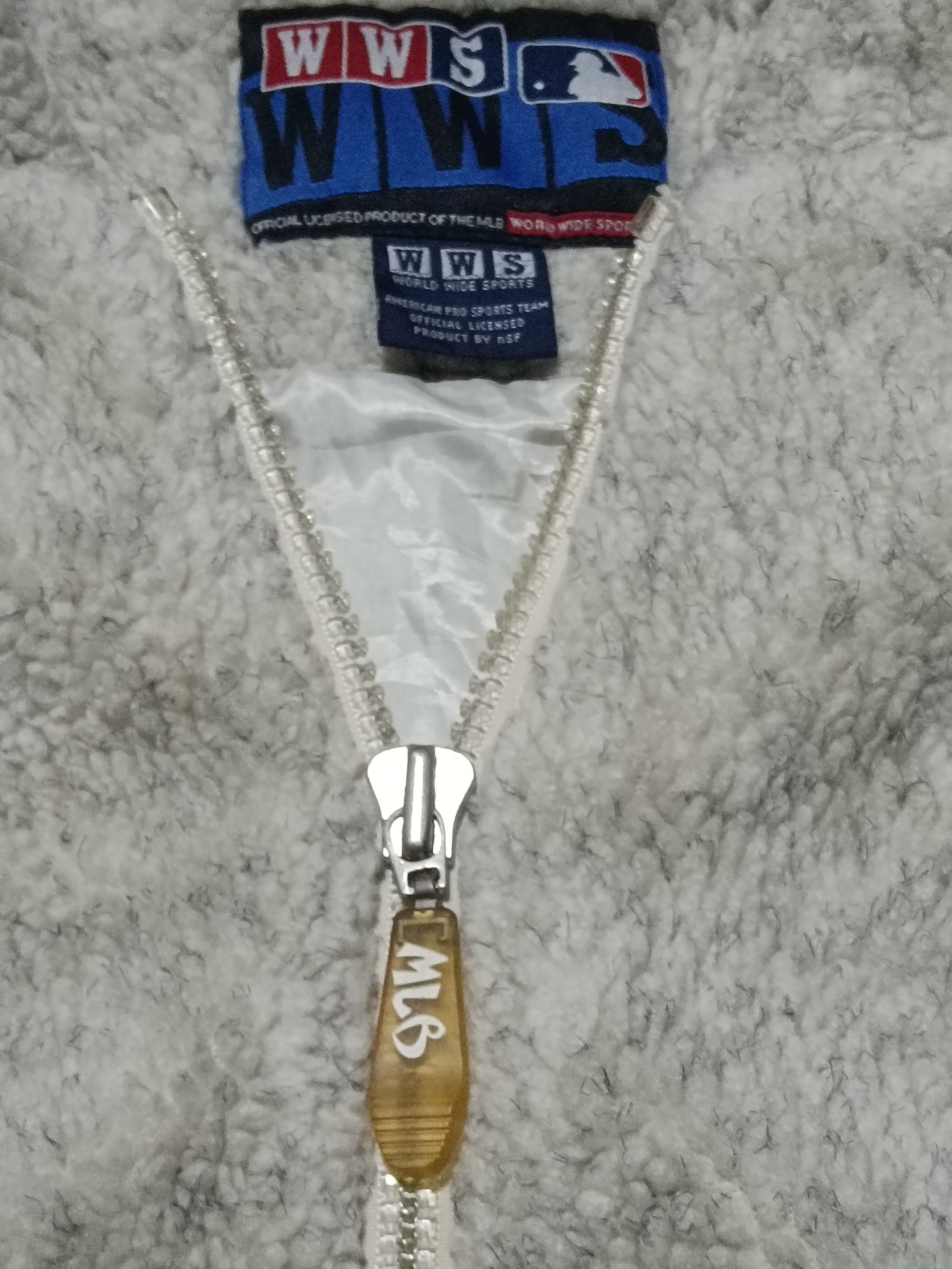 MLB VINTAGE WWS/MLB NY METS SHERPA HOODED FLEECE JACKET Size US L / EU 52-54 / 3 - 2 Thumbnail