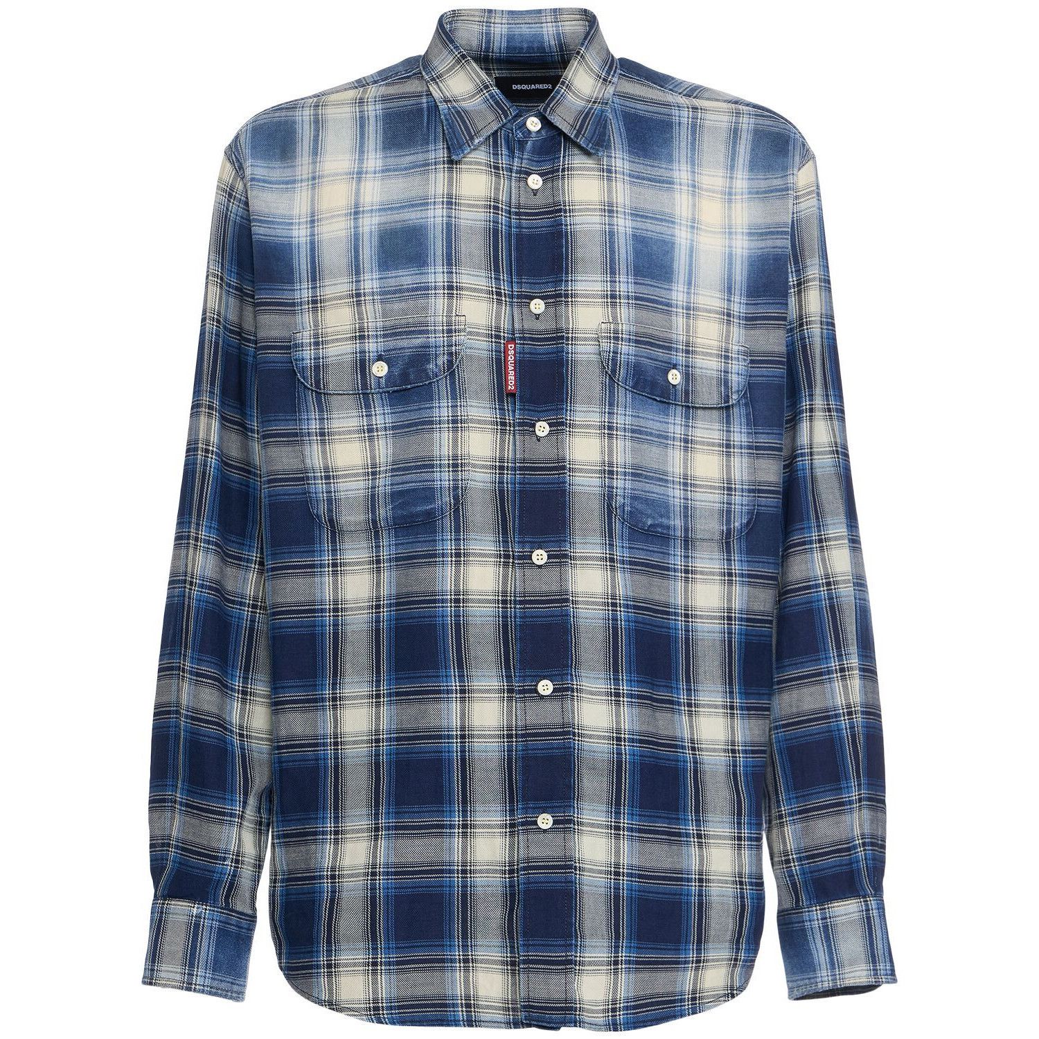 Dsquared2 DSQUARED2 Blue Plaid Shirt New & Authentic (Men's size:M;) Size US M / EU 48-50 / 2 - 1 Thumbnail