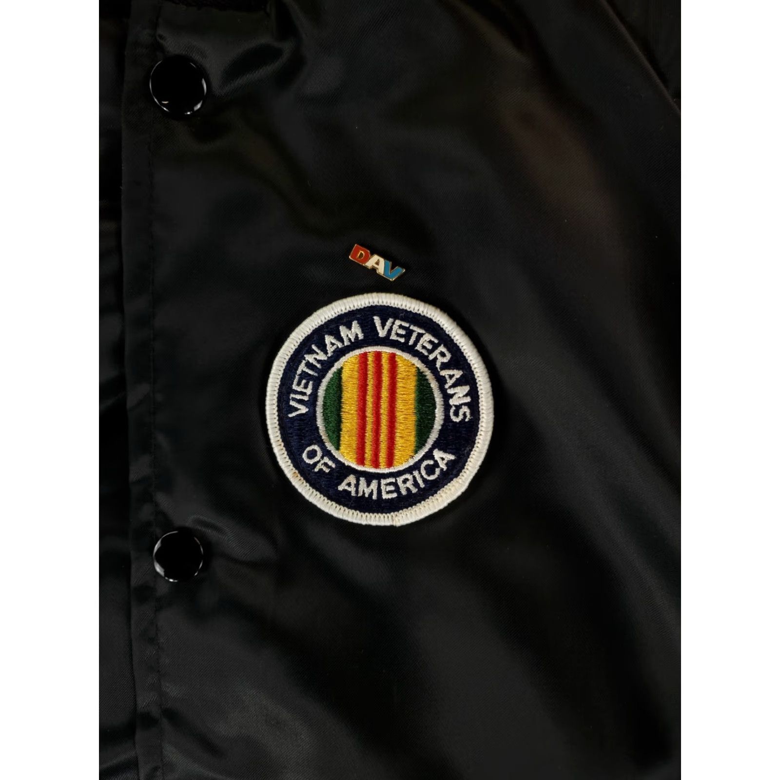 Vintage VINTAGE Vietnam West Ark Jacket VTG Satin Bomber Black Patches Veteran Mens XL Size US XL / EU 56 / 4 - 3 Thumbnail