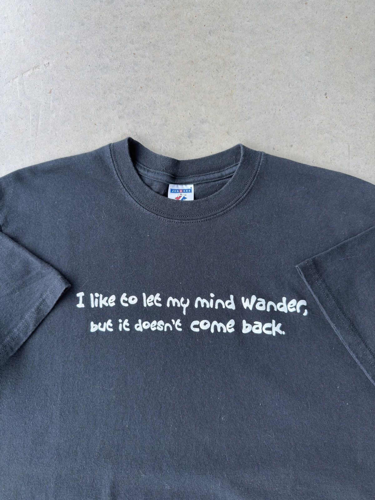 Vintage Vintage 00s Funny Script T-Shirt Size US L / EU 52-54 / 3 - 1 Thumbnail
