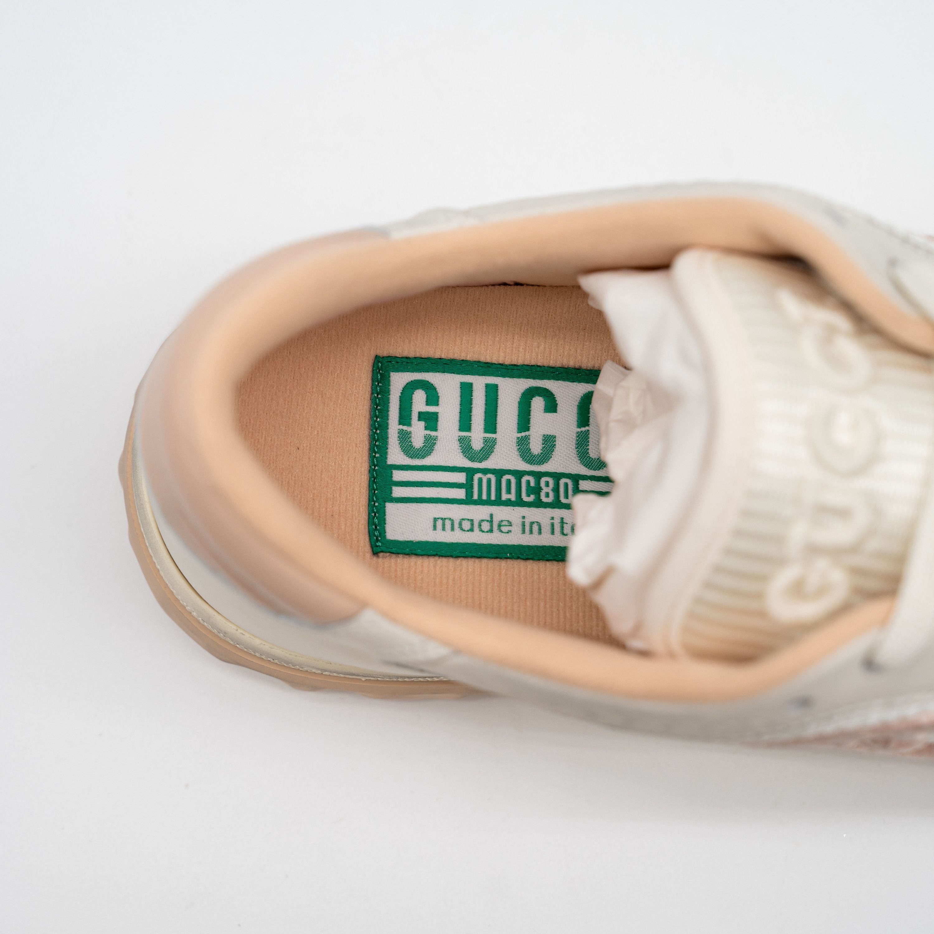 Gucci Gucci MAC80 White Pink GG Distressed Sneakers Size US 8.5 / IT 38.5 - 10 Thumbnail