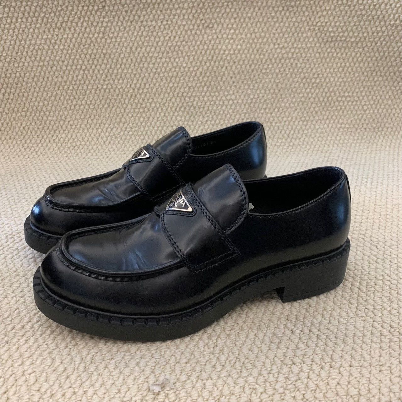 Prada Prada Leather Black Lowtop Sneakers 9.5 Men Size US 9.5 / EU 42-43 - 1 Thumbnail