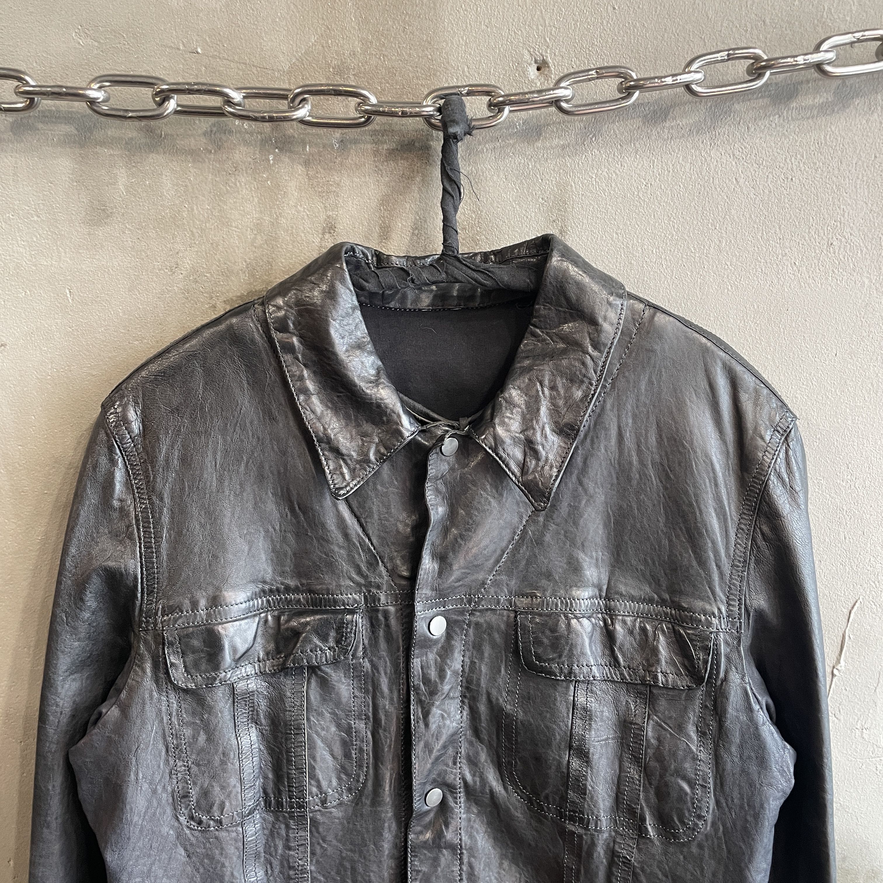 Salvatore Santoro Salvatore Santoro Washed Leather Trucker Jacket Size US S / EU 44-46 / 1 - 3 Thumbnail