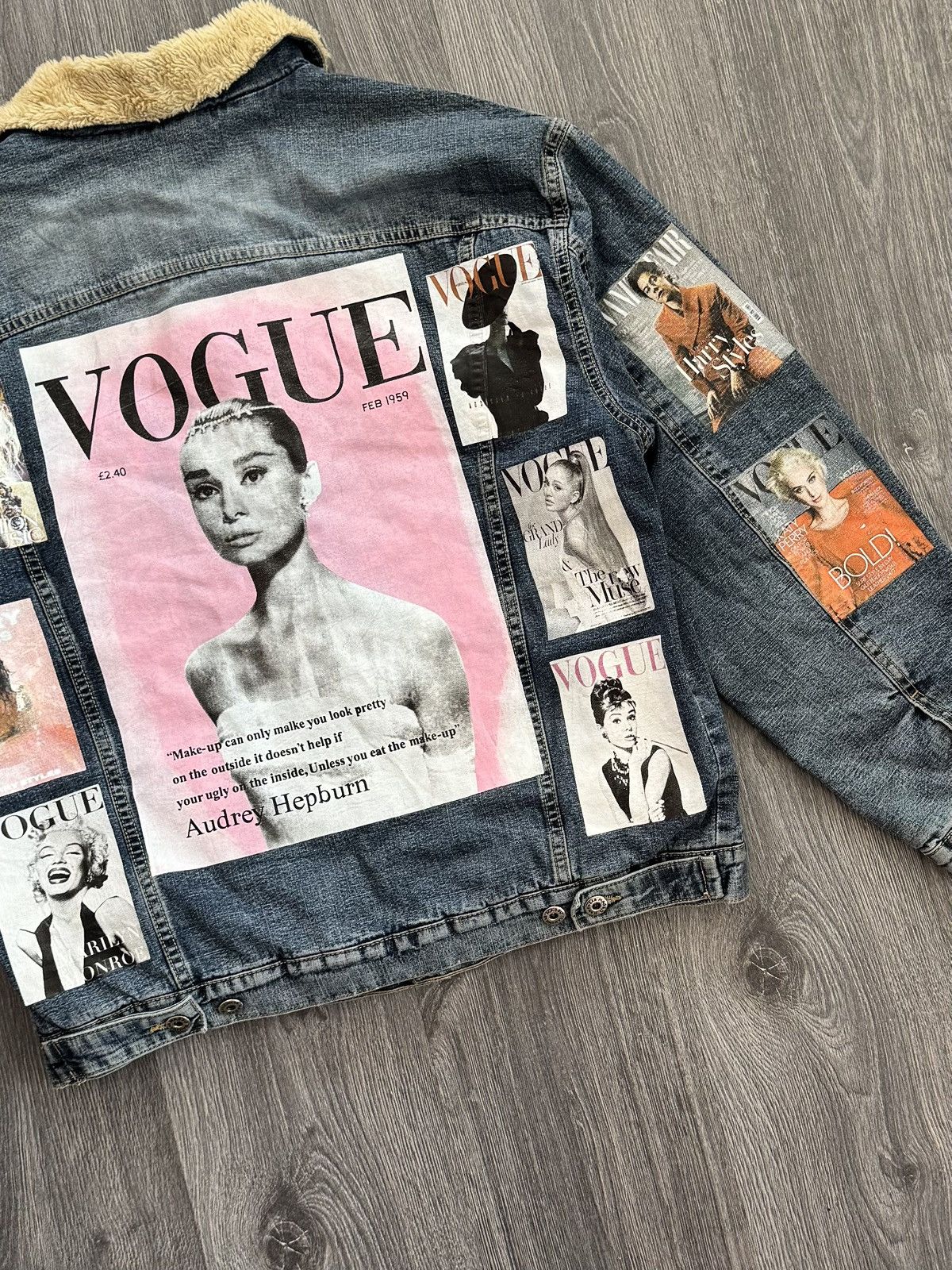 Japanese Brand Vintage Magazine Print Denim Tracker Jacket Size US L / EU 52-54 / 3 - 9 Thumbnail