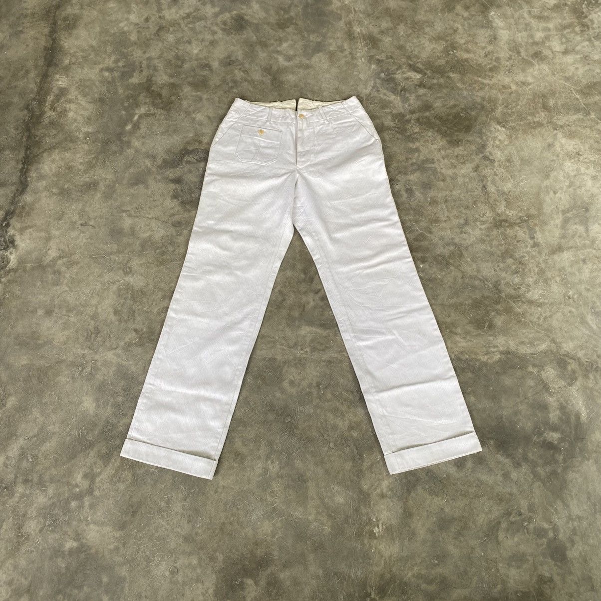 Japanese Brand 2000s Armour Luck Back Buckle Pants Size US 30 / EU 46 - 1 Thumbnail