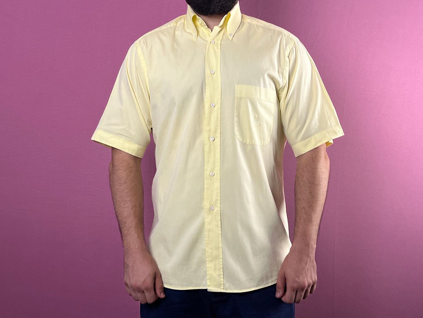 Hugo Boss × Vintage 90s Boss Hugo Boss Vintage Men's Short Sleeve Shirt - M Size US M / EU 48-50 / 2 - 3 Thumbnail