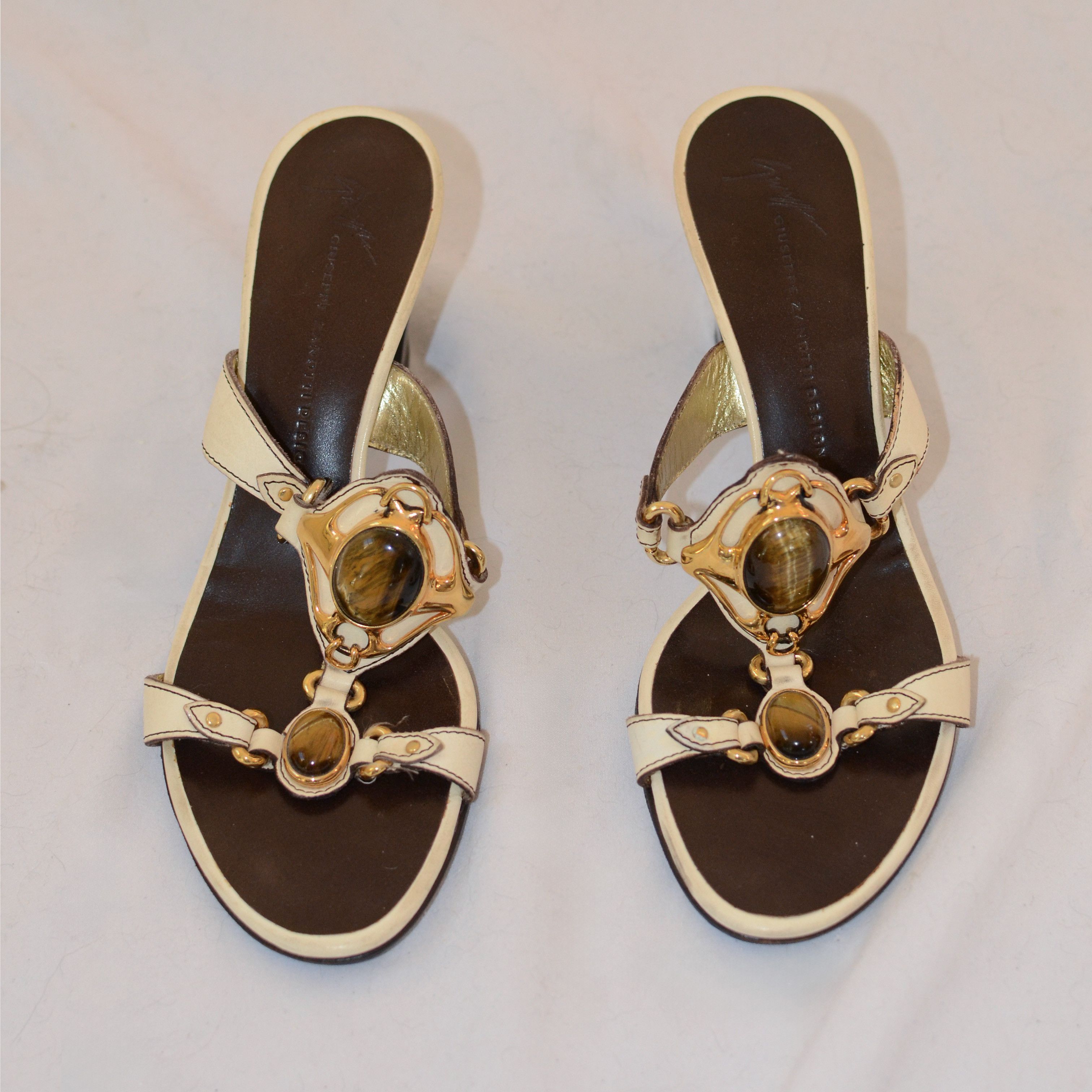 Giuseppe Zanotti GIUSEPPE ZANOTTI GEM LEATHER HEELS Size US 6.5 / IT 36.5 - 1 Thumbnail