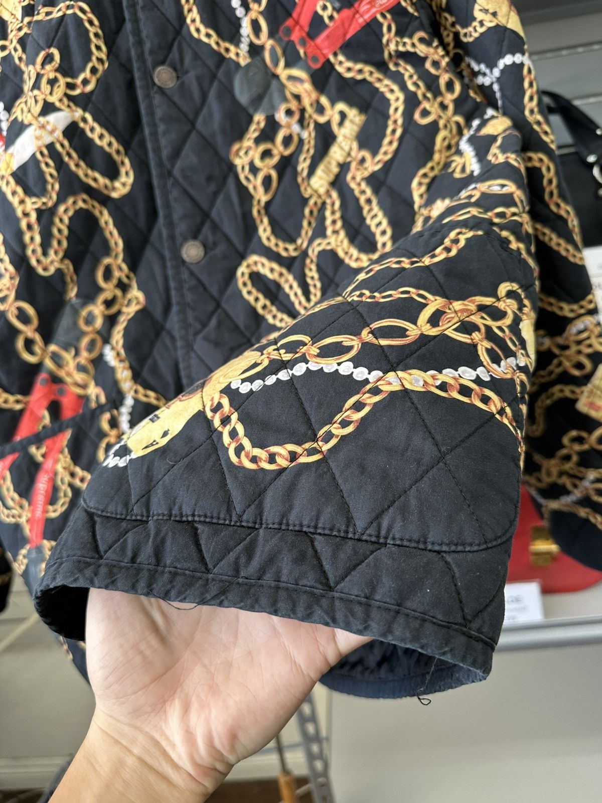 Supreme Supreme Chains Quilted Jacket Size US L / EU 52-54 / 3 - 3 Thumbnail