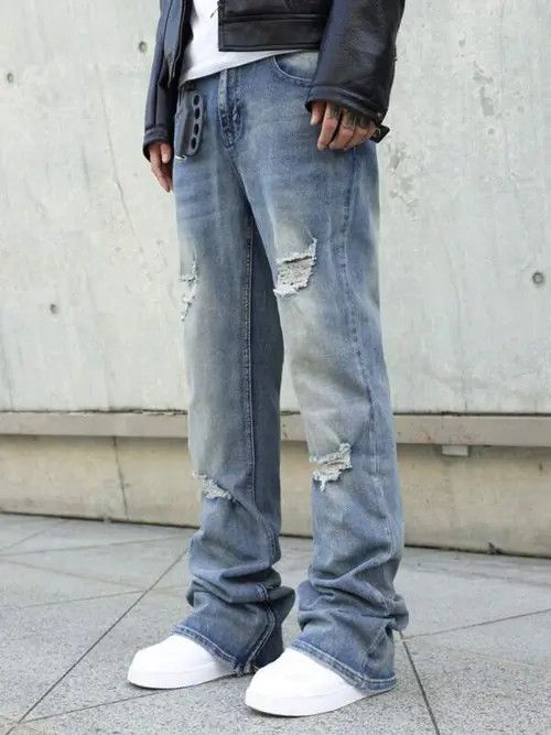 Japanese Brand Akitsuma x zai Stacked denim jeans DRIP Size US 32 / EU 48 - 5 Thumbnail