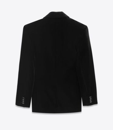 Saint Laurent Paris oc11z1225 774992 Oversized Jacket in Velvet in Black Size US M / EU 48-50 / 2 - 3 Thumbnail