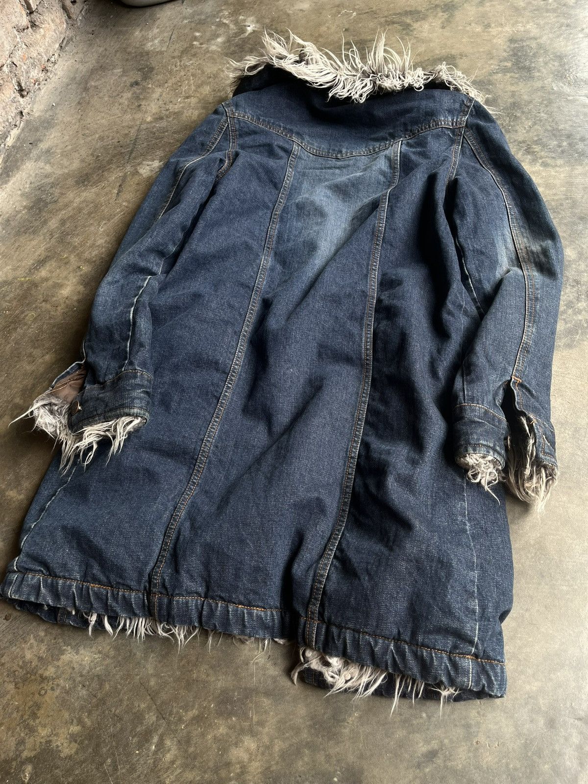 Isamu Katayama Backlash JAPANESE 2000’s CRAZY FUR DENIM JACKET VKEI GOTHIC STYLE Size US S / EU 44-46 / 1 - 12 Thumbnail