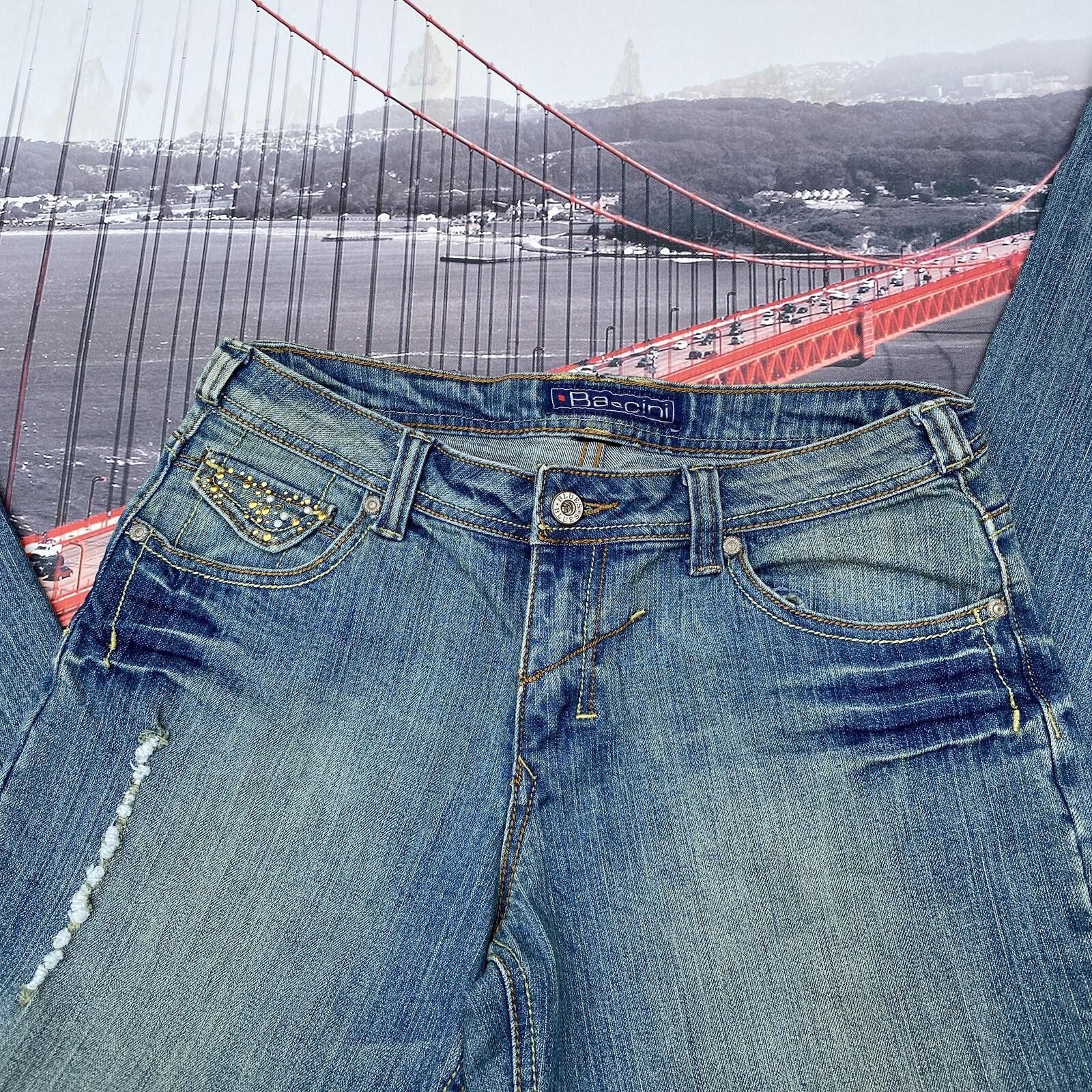 Other VTG Y2K Baccini Women’s Size 6 Jeans Rhinestone Distressed Size 28" / US 6 / IT 42 - 5 Thumbnail
